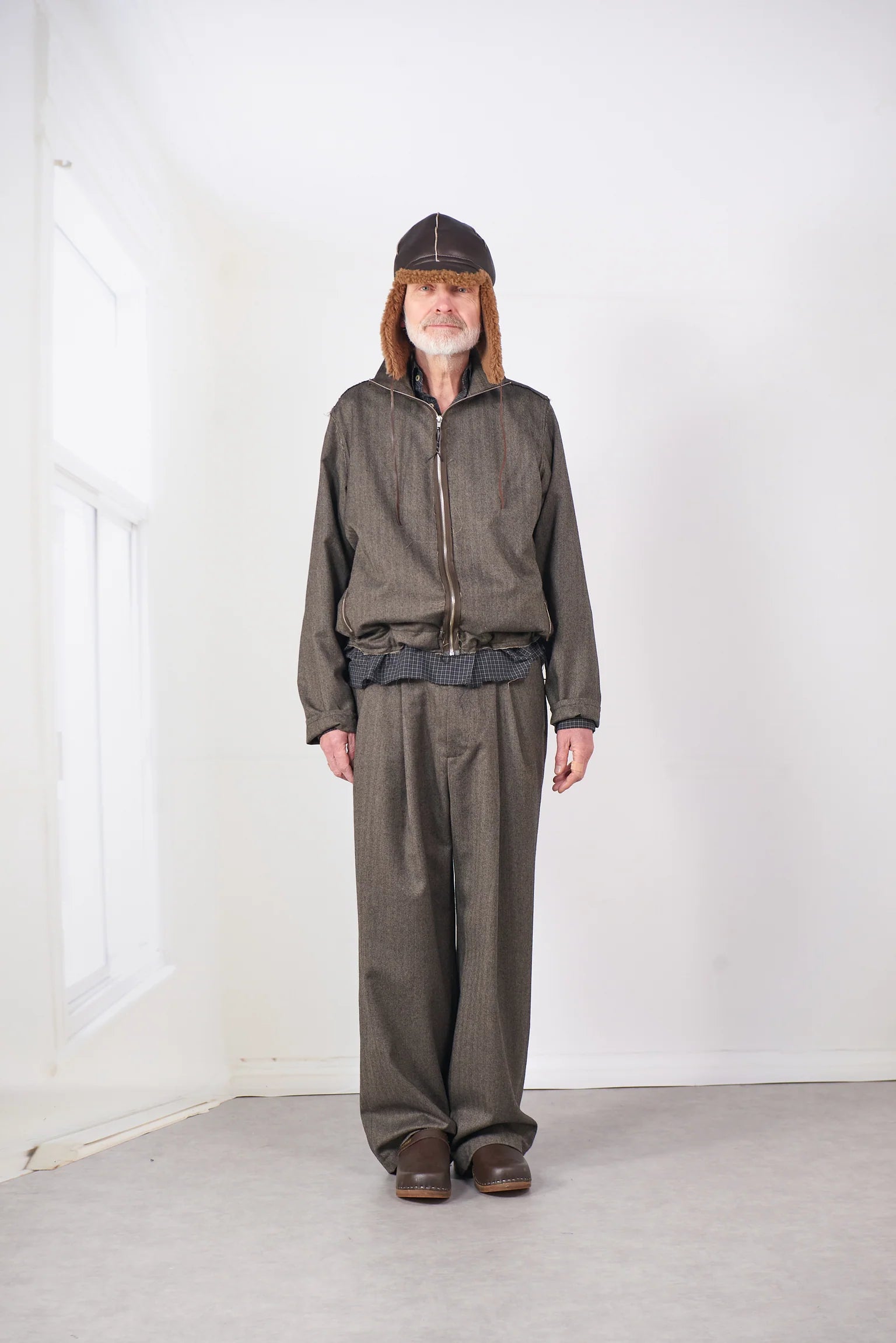 CAMIEL FORTGENS 「CF.20.09.02.02 TRACK JACKET WOOL HERRINGBONE 