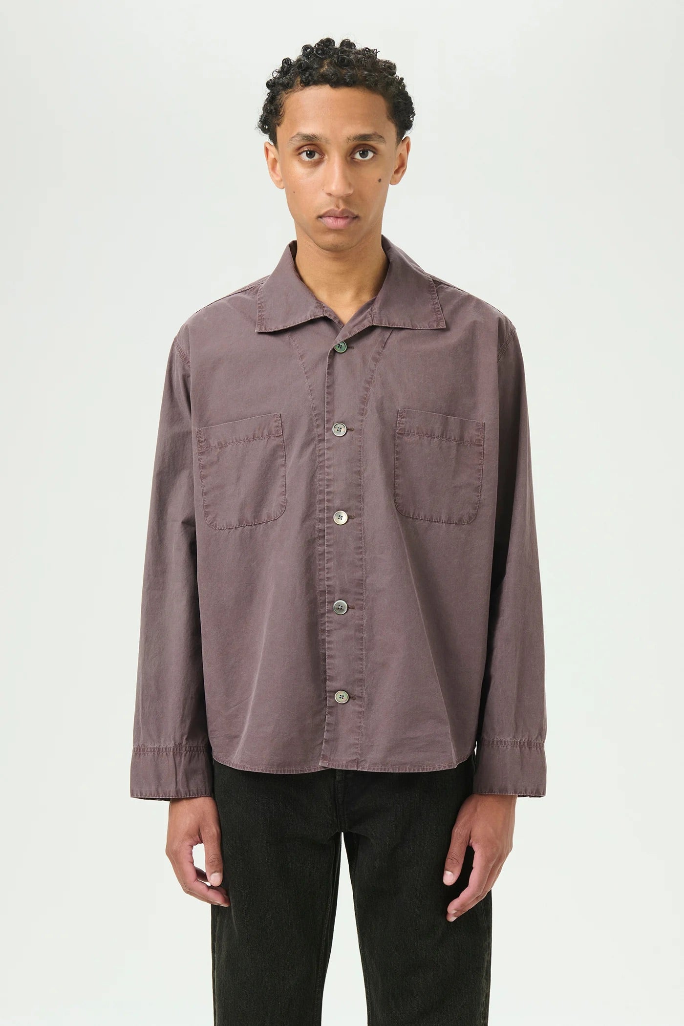 OUR LEGACY 「FUNNEL SHIRT CHARCOAL BORDEAUX DENSE POPLIN」 – SISTER