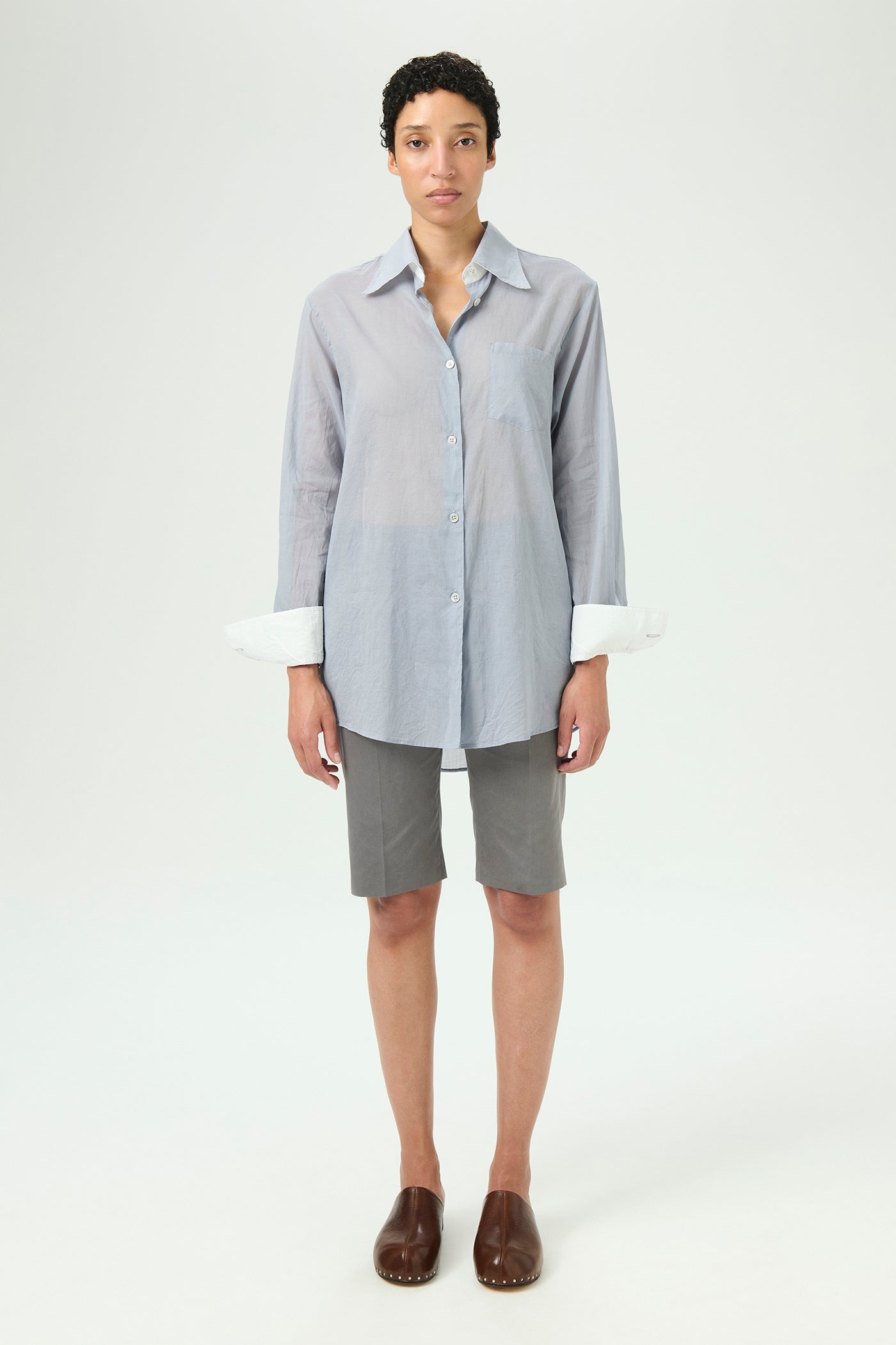 OUR LEGACY 「SINCERE SHIRT ICE COLD GREY CLOUDY COTTON」*WOMENS 