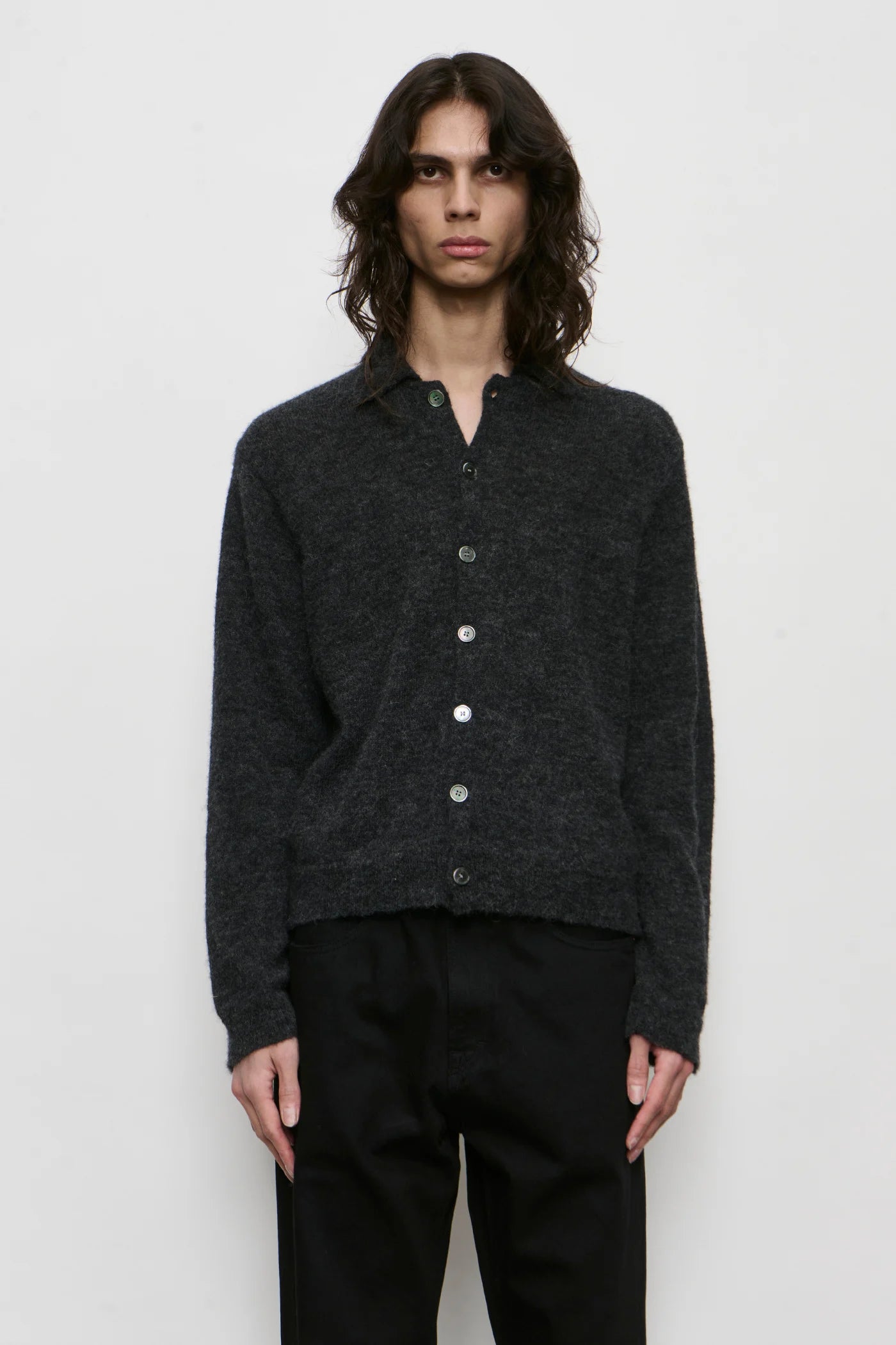 OUR LEGACY 「EVENING POLO CHARCOAL MELANGE FUZZY ALPACA」 – SISTER