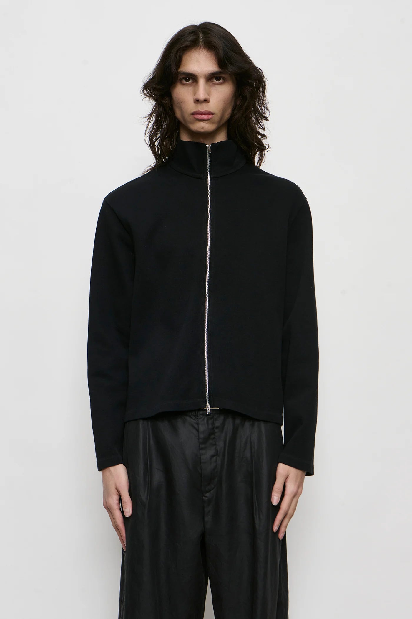 トップス OUR LEGACY SHRUNKEN FULLZIP POLO 46 OUR LEGACY 「SHRUNKEN FULLZIP POLO BLACK ATHLETIC RIB」 – SISTER