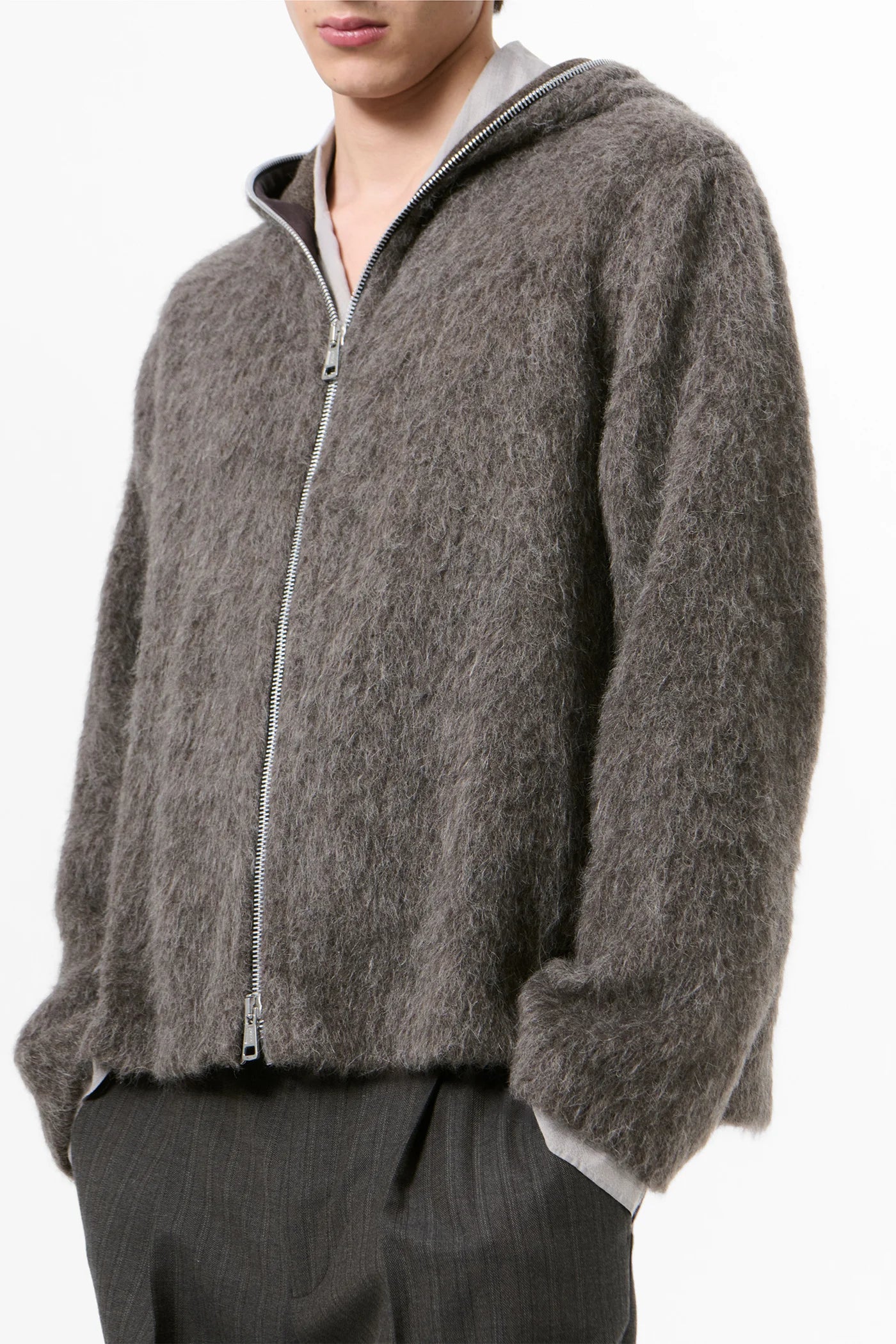 OUR LEGACY 「FULL ZIP HOOD MOLE GREY HAIRY WOOL」 – SISTER