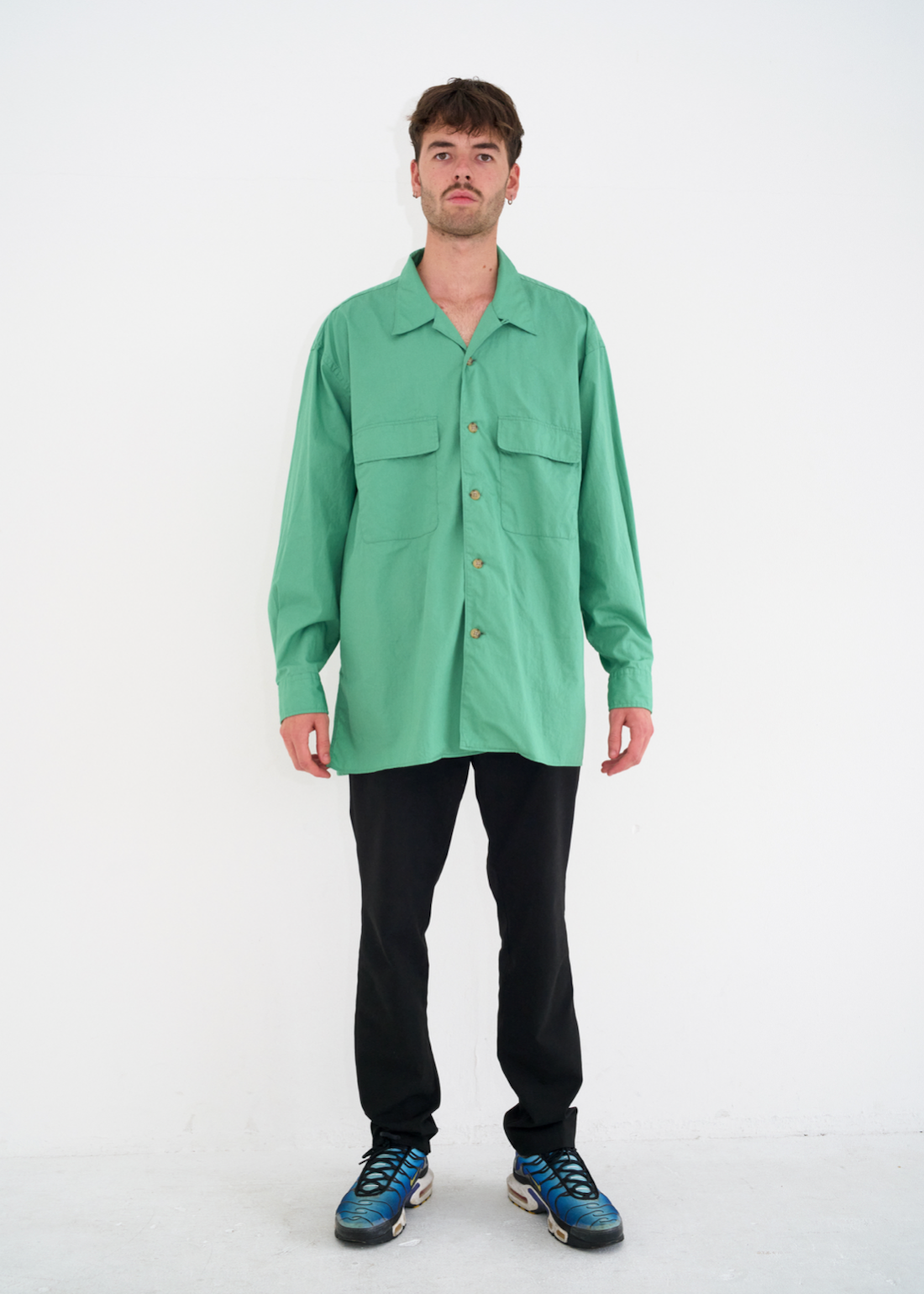 Marvine Pontiak shirt makers「Open Collar SH / Green」 – SISTER Marvine Pontiak shirt makers「Open Collar SH / Green」 – SISTER