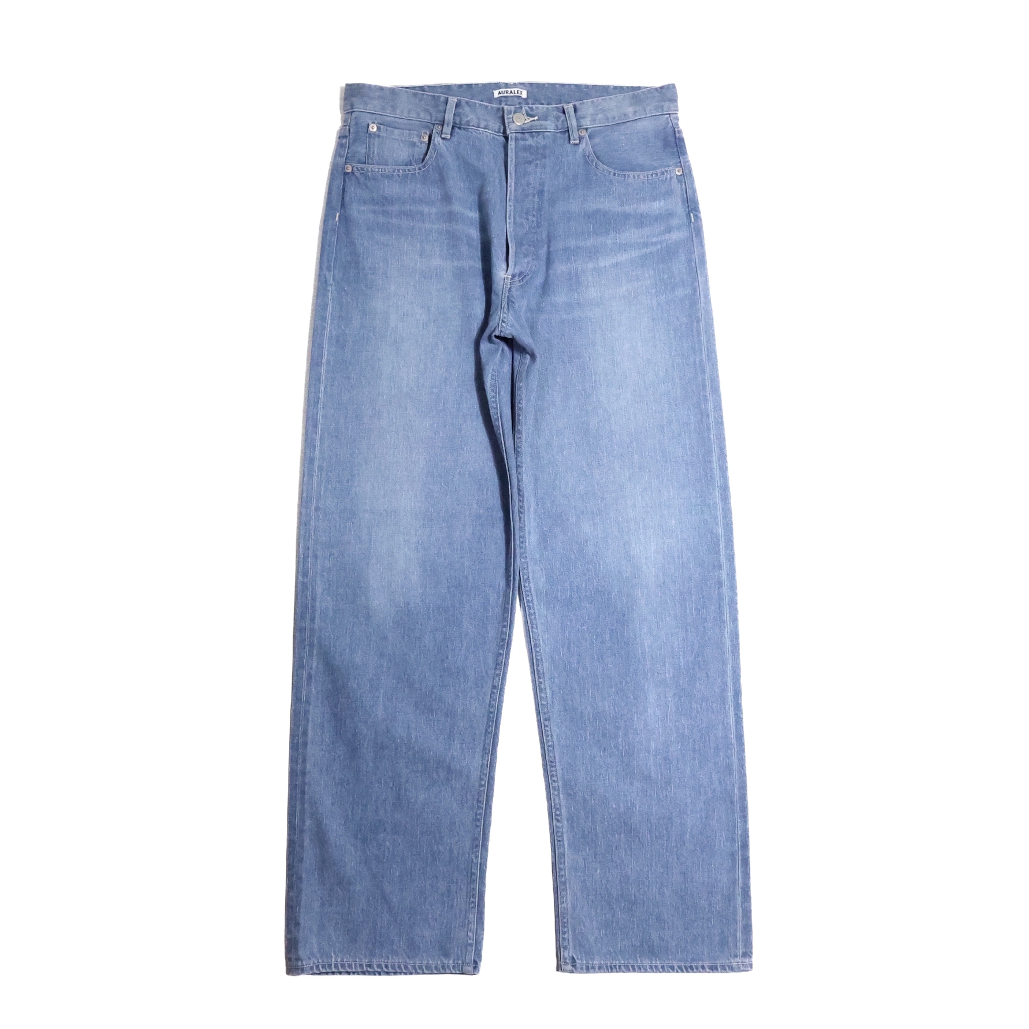 AURALEE 「SELVEDGE FADED LIGHT DENIM WIDE PANTS / LIGHT INDIGO ...