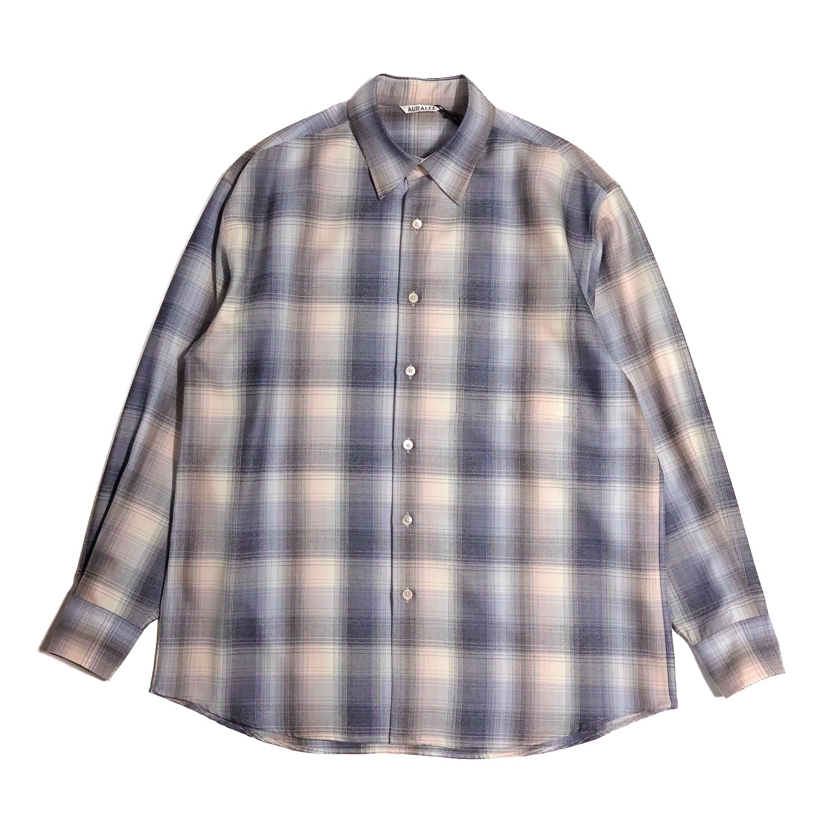 AURALEE 「SUPER LIGHT WOOL CHECK SHIRT / BEIGE BLUE CHECK」 – SISTER