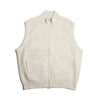 crepuscule 「Wool Moss Stitch Zip Vest / White」