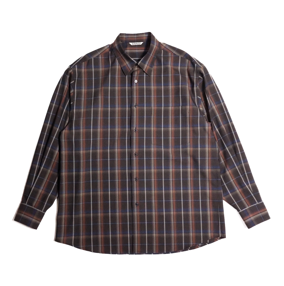 AURALEE 「SUPER LIGHT WOOL CHECK SHIRTS / DARK BROWN CHECK」 – SISTER