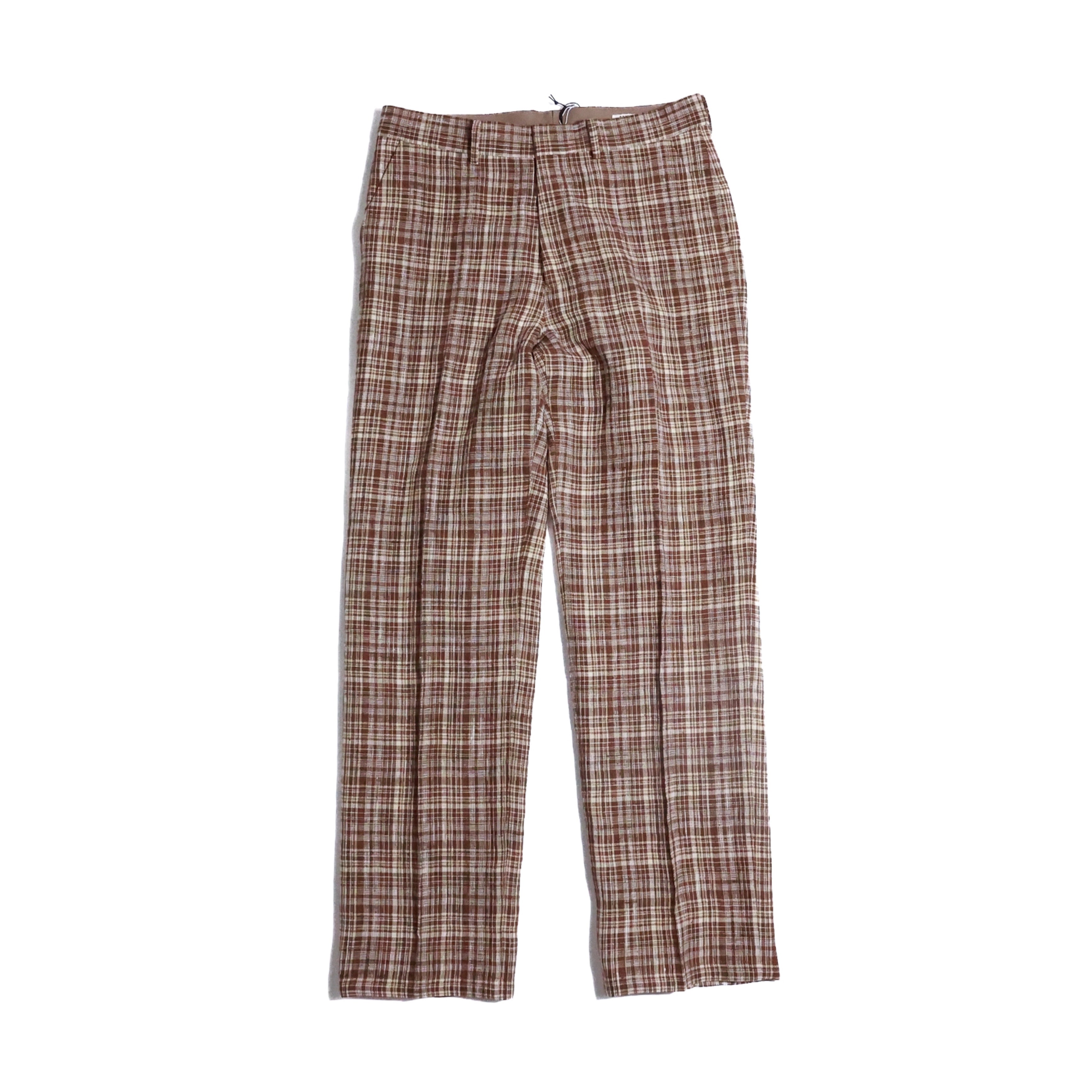 AURALEE 「LINEN SILK CHECK SLACKS / BROWN CHECK」 – SISTER