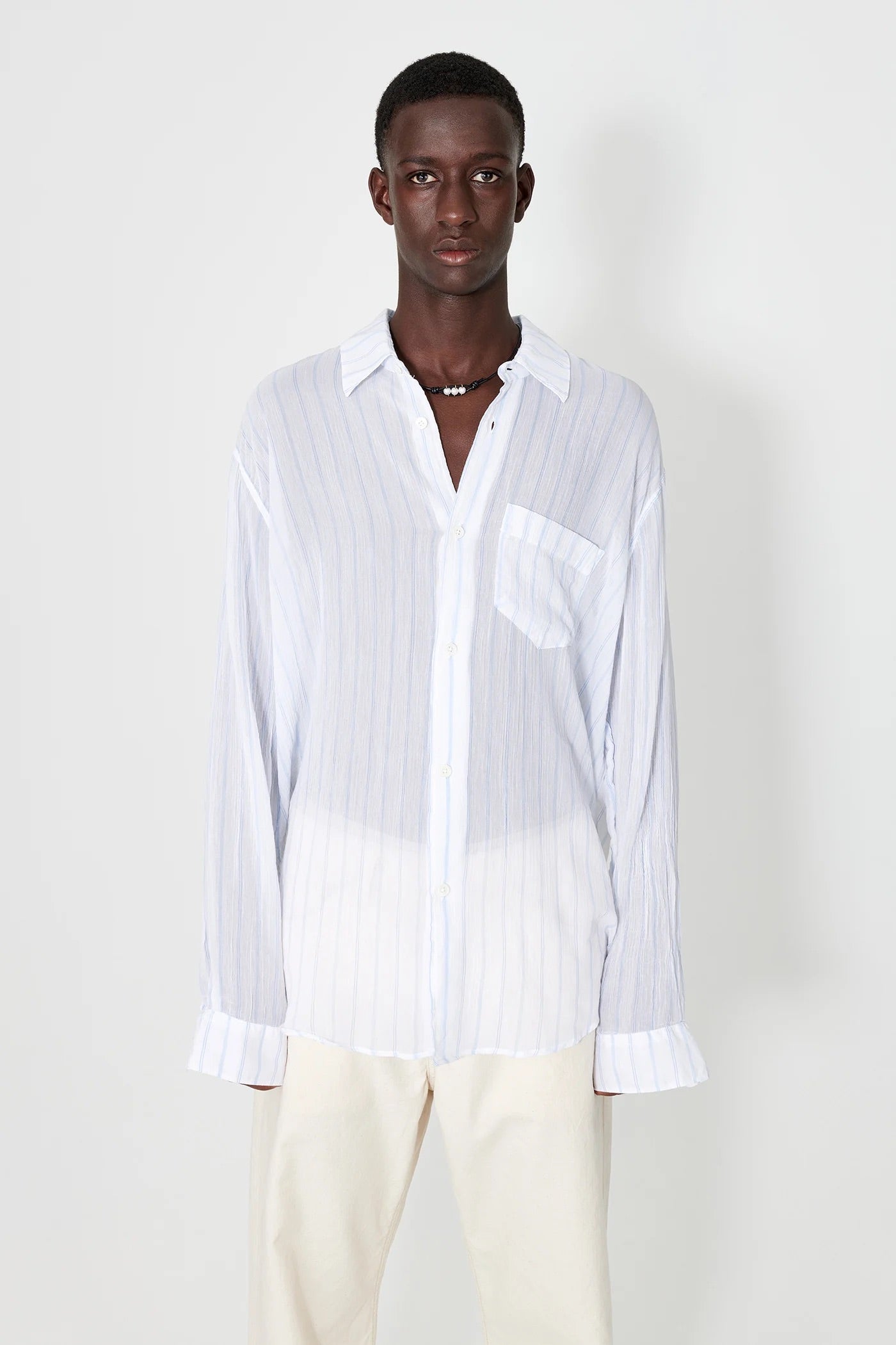 OUR LEGACY 「INITIAL SHIRT WHITE RAYON PLAIT STRIPE」 – SISTER
