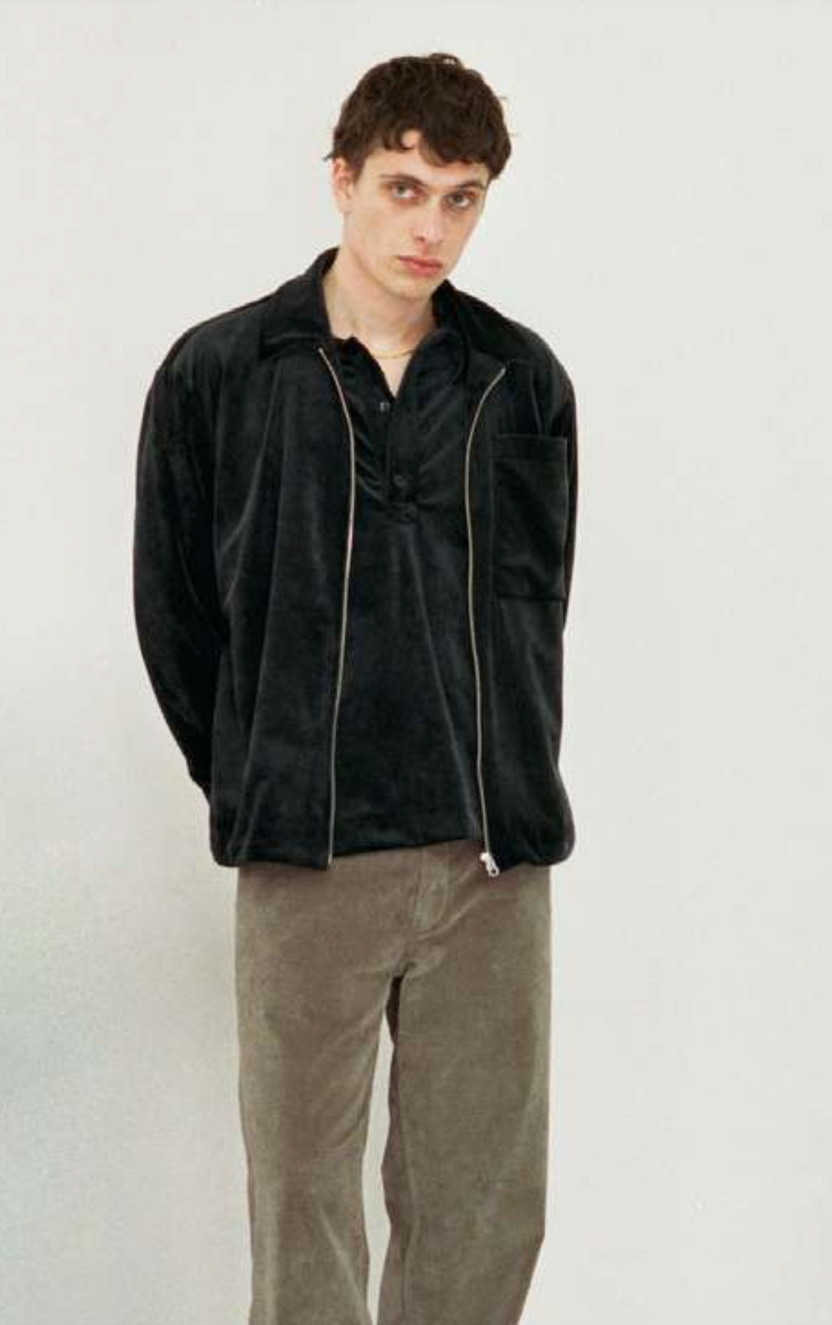 ROLD SKOV 「ZIP SHIRT BLACK VELVET」 – SISTER ROLD SKOV 「ZIP SHIRT BLACK VELVET」 – SISTER