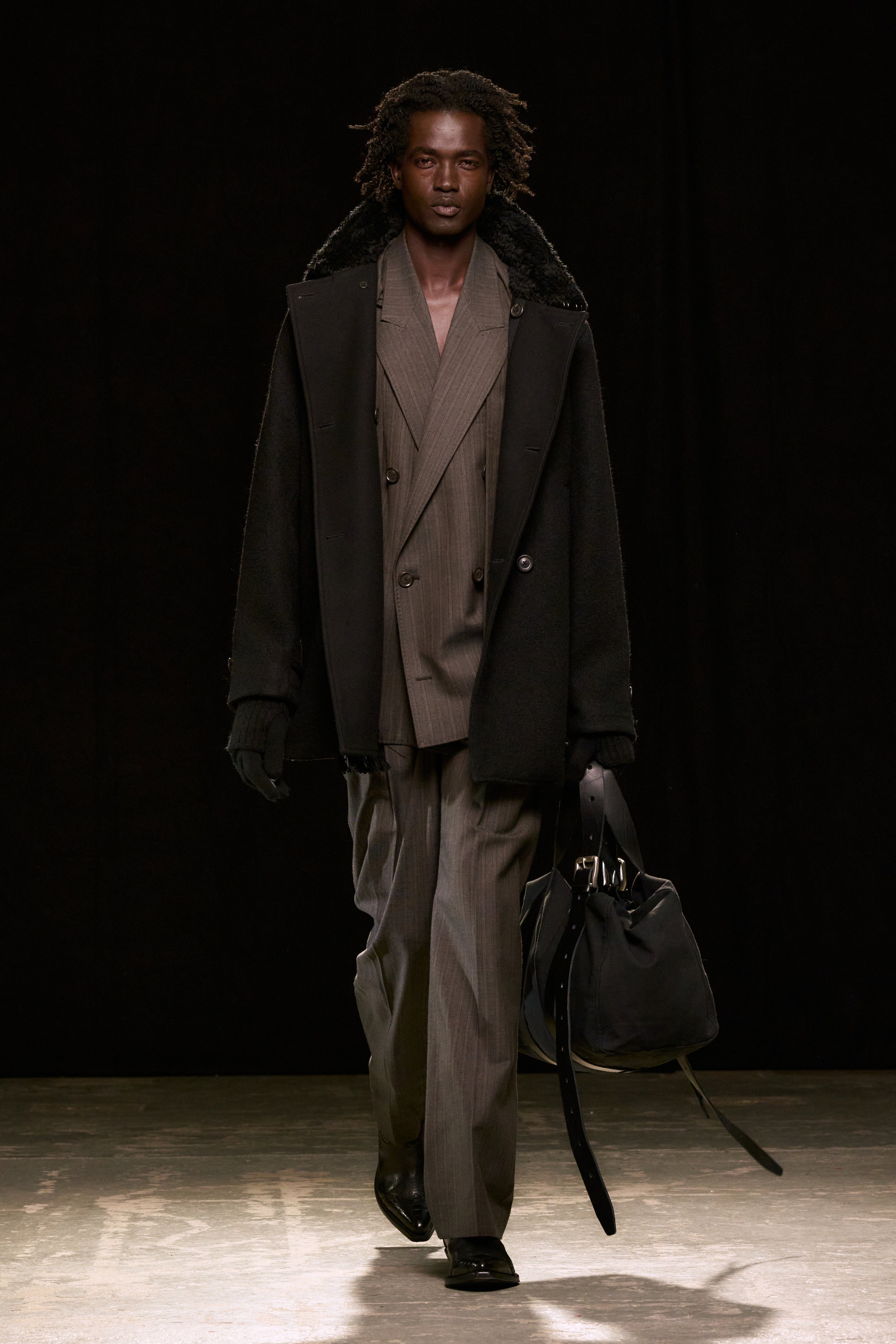 OUR LEGACY 「WAGE PEACOAT BLACK STAMPED WOOL」 – SISTER