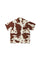 OLD JOE BRAND.「ORIGINAL PRINTED OPEN COLLAR SHIRTS (COW) Short-sleeve / ESPRESSO」