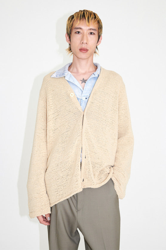 OUR LEGACY 「KNITTED CARDIGAN BEIGE FAUX CORD」 – SISTER