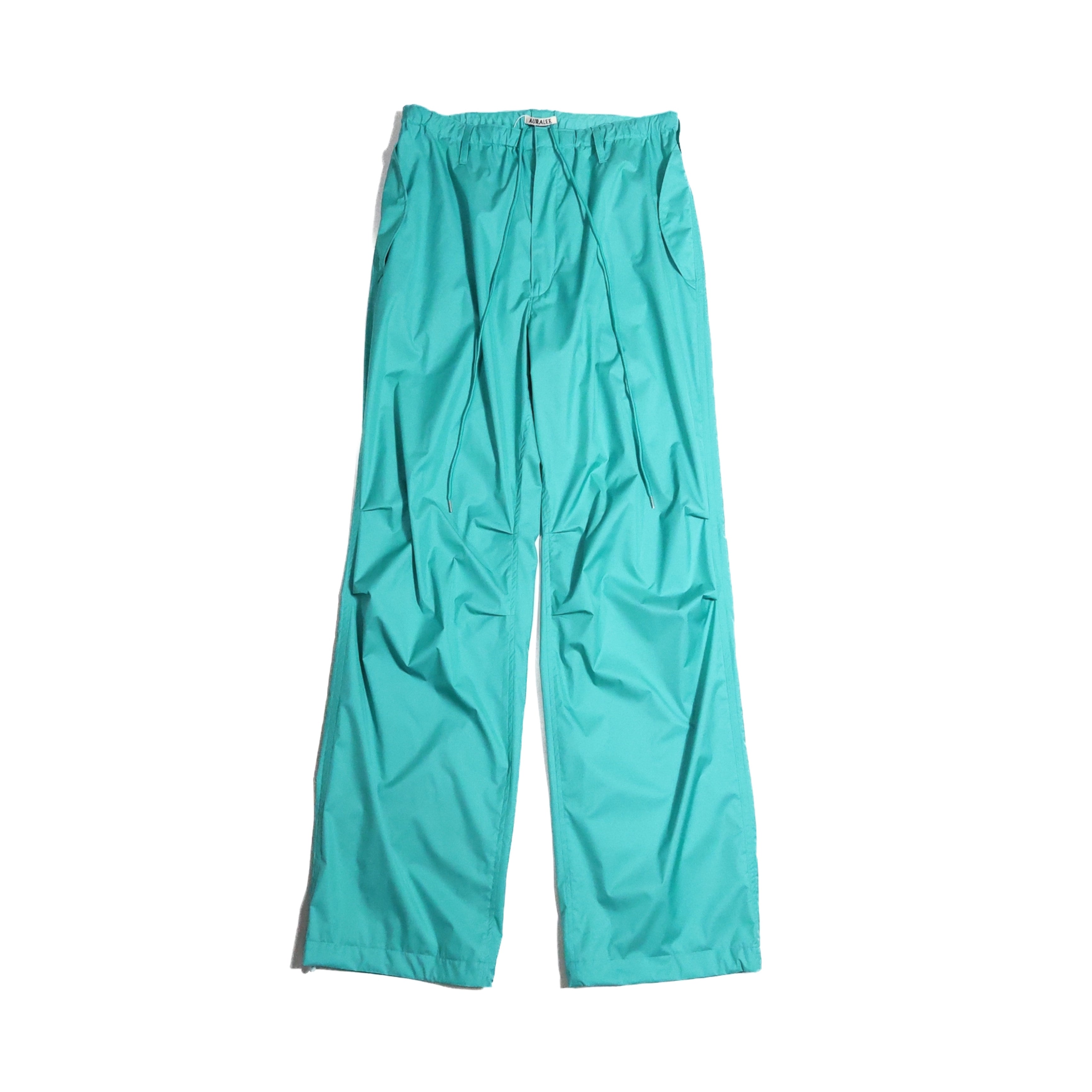 AURALEE「HARD TWIST POLYESTER SATIN LAMINATE FIELD PANTS