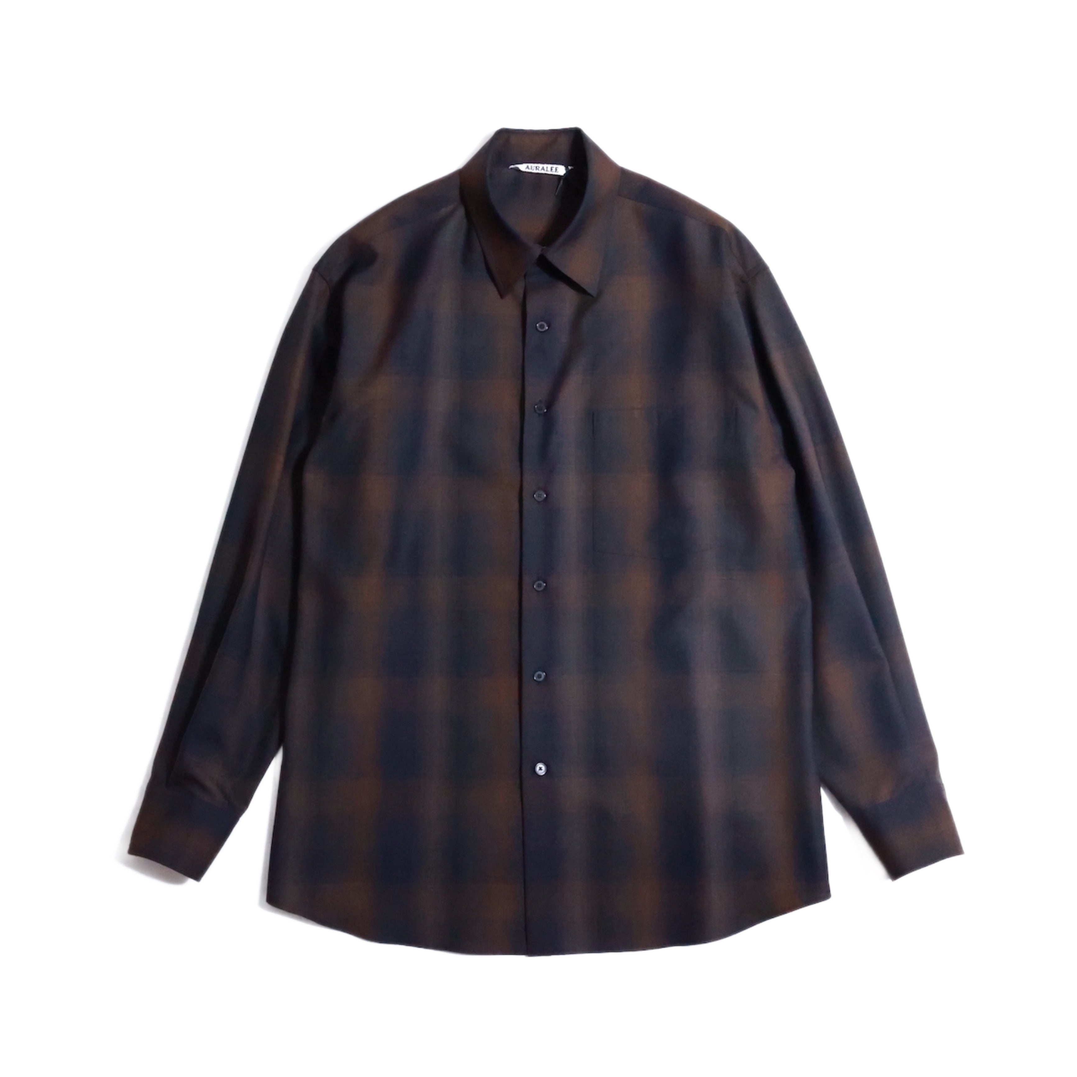 AURALEE 「SUPER LIGHT WOOL CHECK SHIRTS / BROWN BLACK CHECK」 – SISTER