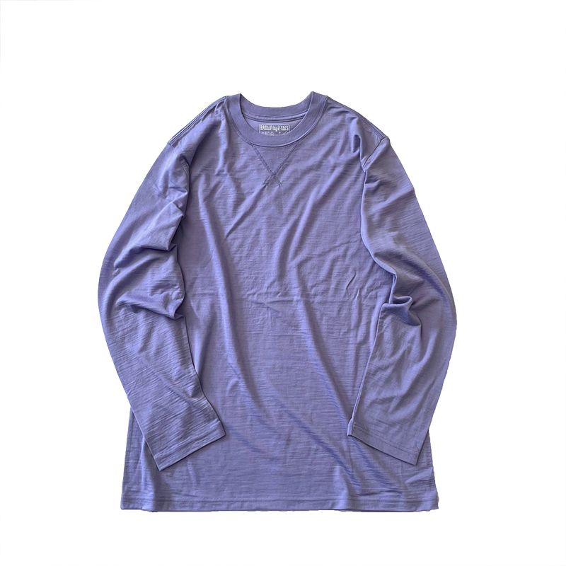 BROWN by 2-tacs「BAA CREW L/S / LAVENDER-2023SS」