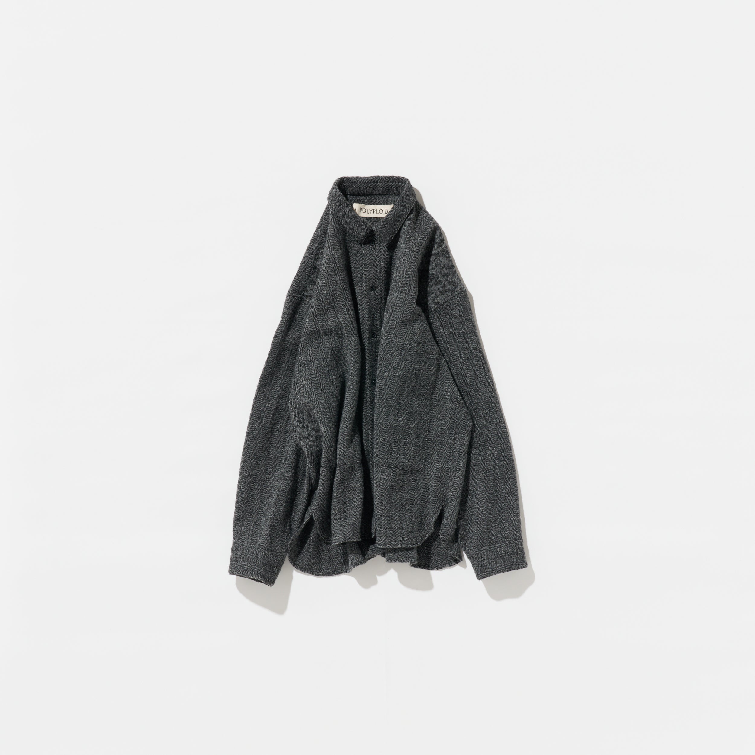 ジャケット・アウター POLYPLOID Bandcollar Wool Shirt Jacket Wool Shirt Jacket Men's | Montbell Japan