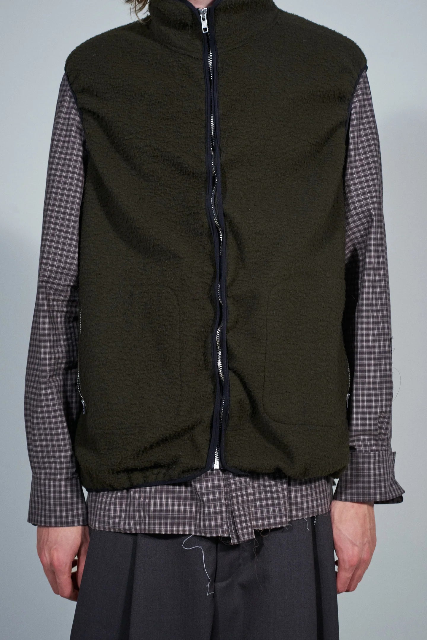 CAMIEL FORTGENS 「CF.22.05.04.02 FLEECE VEST PILED WOOL FLEECE