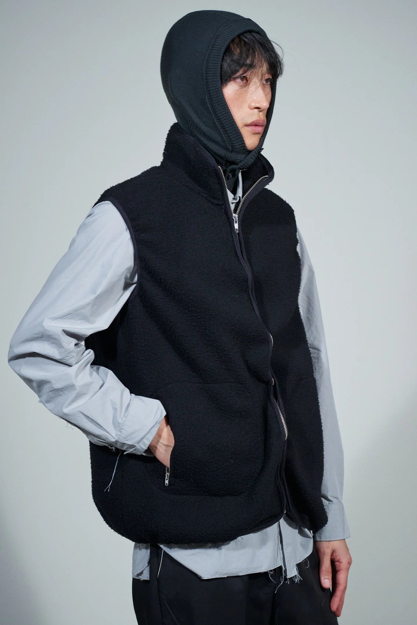 CAMIEL FORTGENS 「CF.22.05.04.02 FLEECE VEST PILED WOOL FLEECE