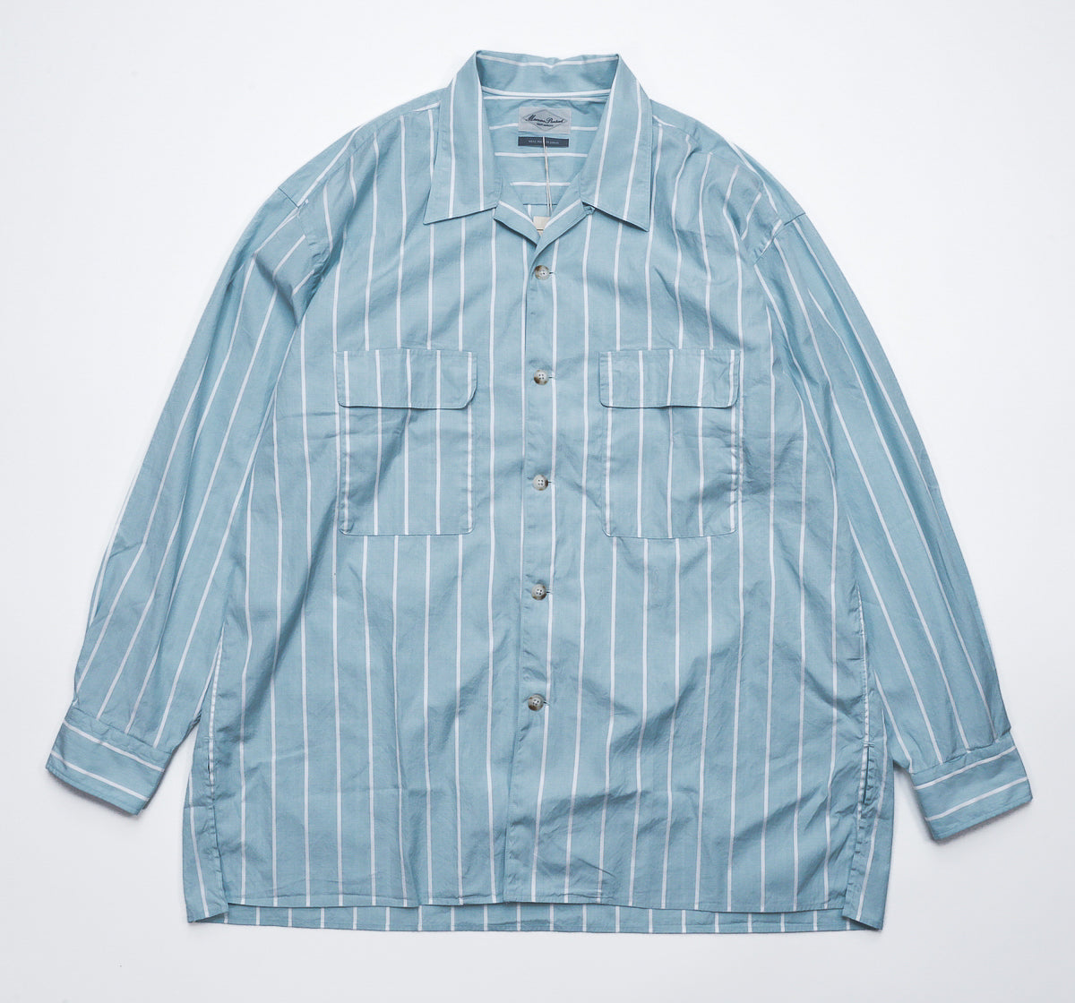 Marvine Pontiak shirt makers「Open Collar SH / 刷毛 stripe