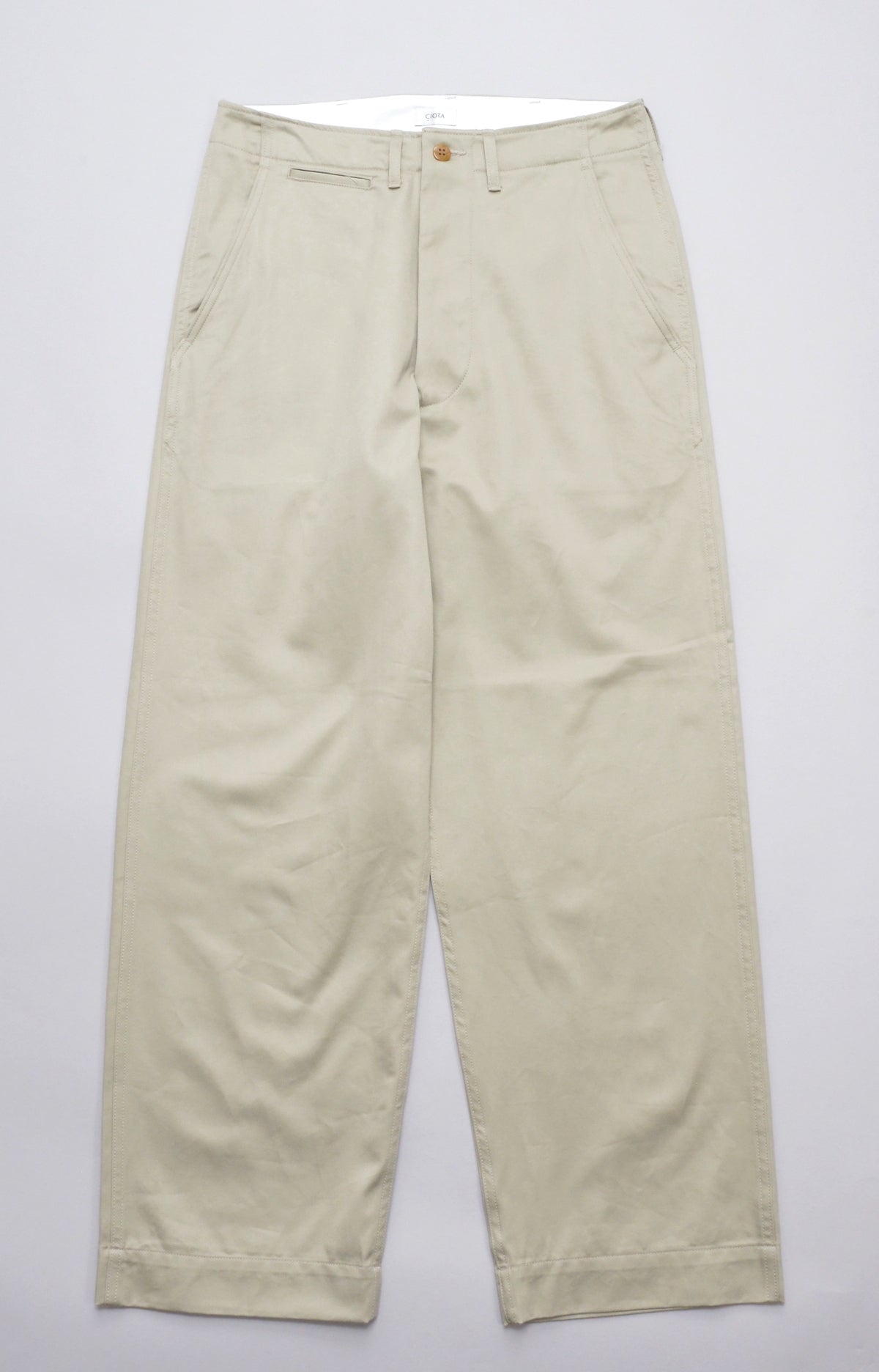 CIOTA「スビンコットン ウエポン チノパンツ / サンドベージュ」 – SISTER
