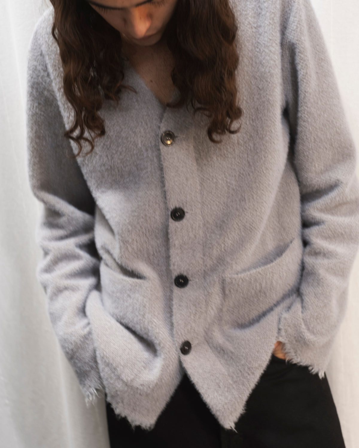 トップス rold skov 23aw  CARDIGAN ROLD SKOV 「ROYAL CARDIGAN LIGHT GREY」 – SISTER