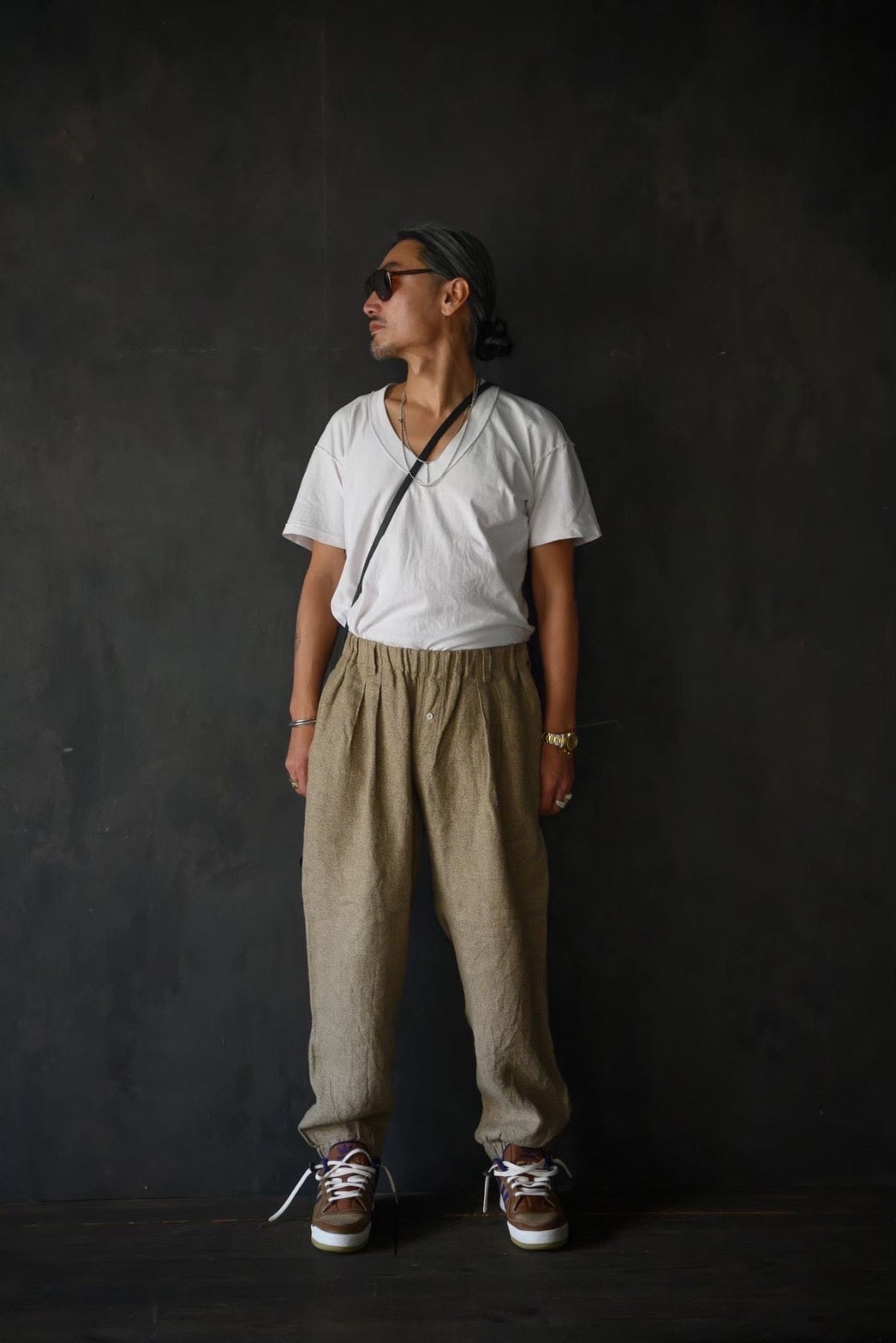 Willow Pants 「P-014 “ TWO-TUCK EASY PANTS / BEIGE”」 – SISTER