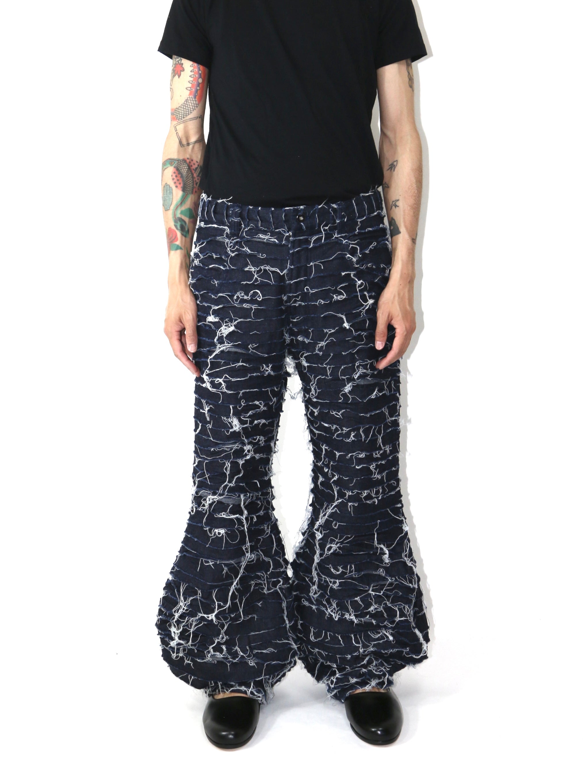 NAM「#MAN-209 TRUMPET PANTS FRINGE DENIM INDIGO」 – SISTER