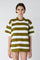 SUNNEI 「OVER T-SHIRT W CUTS / GREEN/OFFWHITE ST」