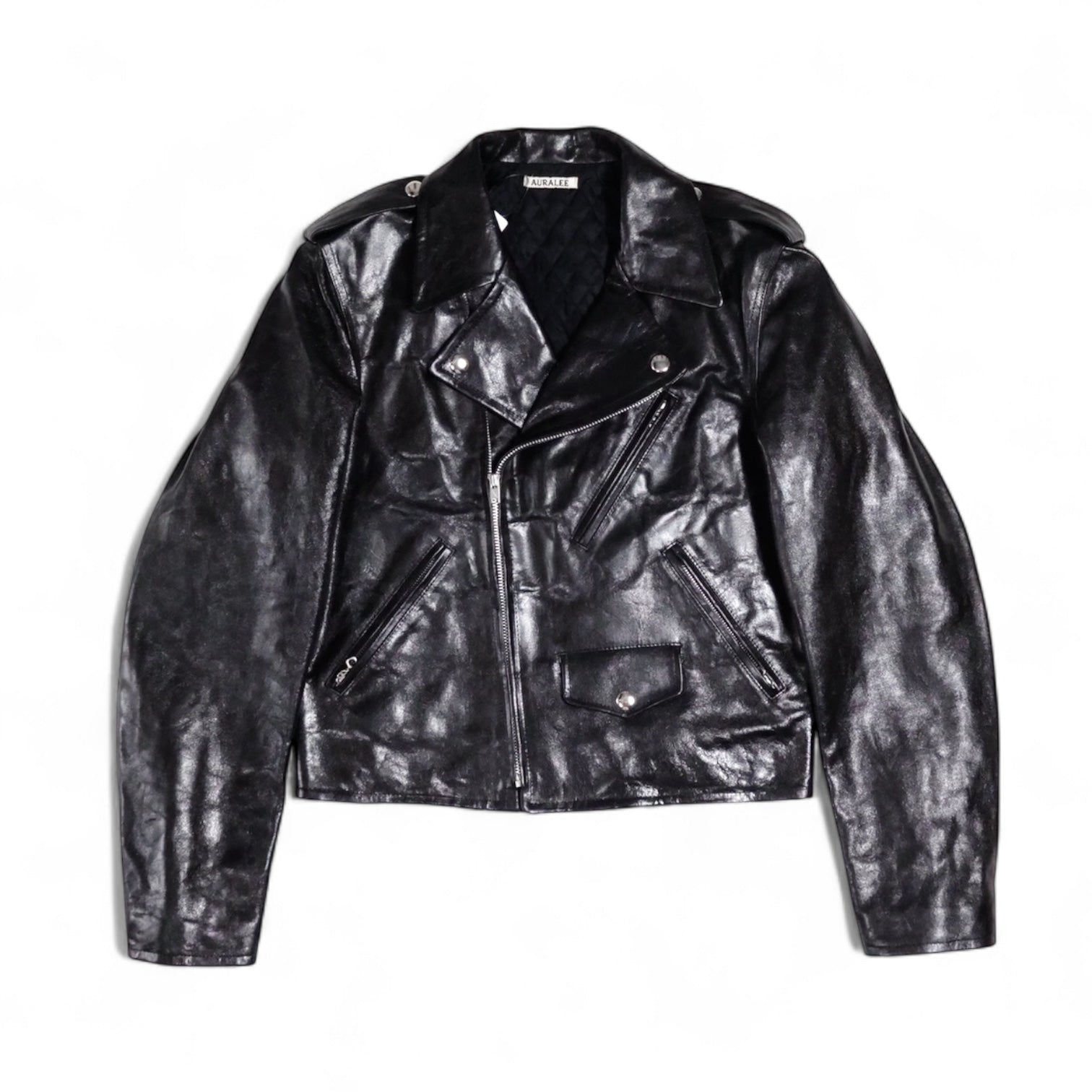 AURALEE レザージャケット、ライダースジャケット LAMB LEATHER RIDERS JACKET - AURALEE Official Website