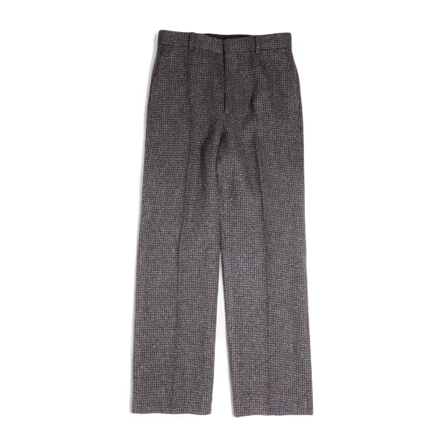 AURALEE「ALPACA WOOL SILK TWEED SLACKS / GRAY BROWN HAIRLINE