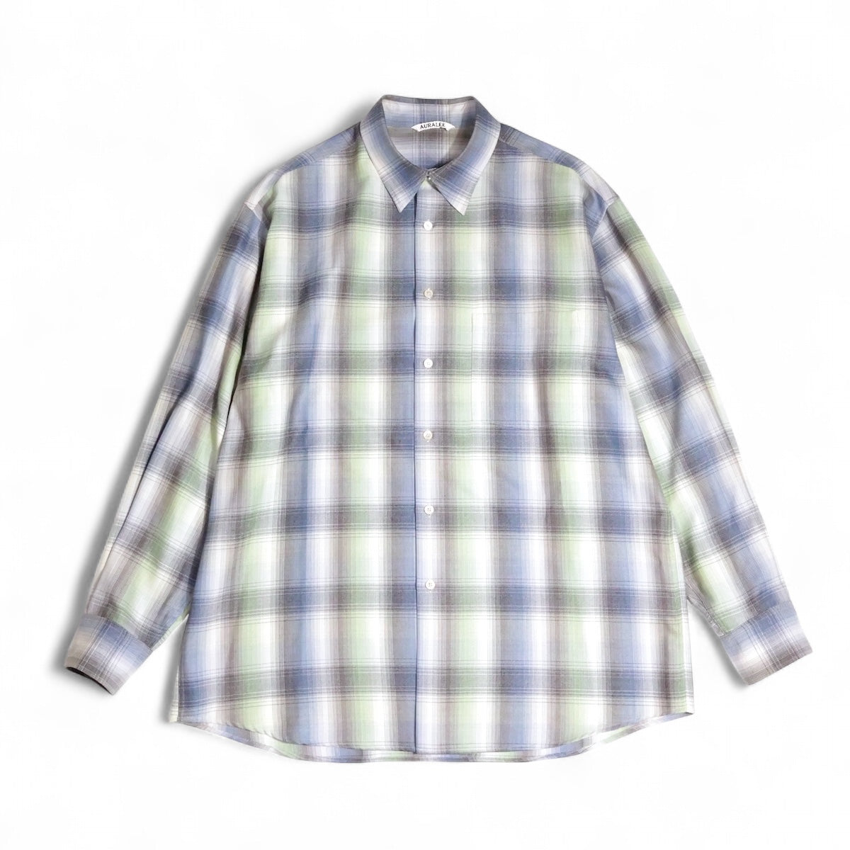 AURALEE 「SUPER LIGHT WOOL CHECK SHIRTS / BLUE GREEN CHECK」 – SISTER