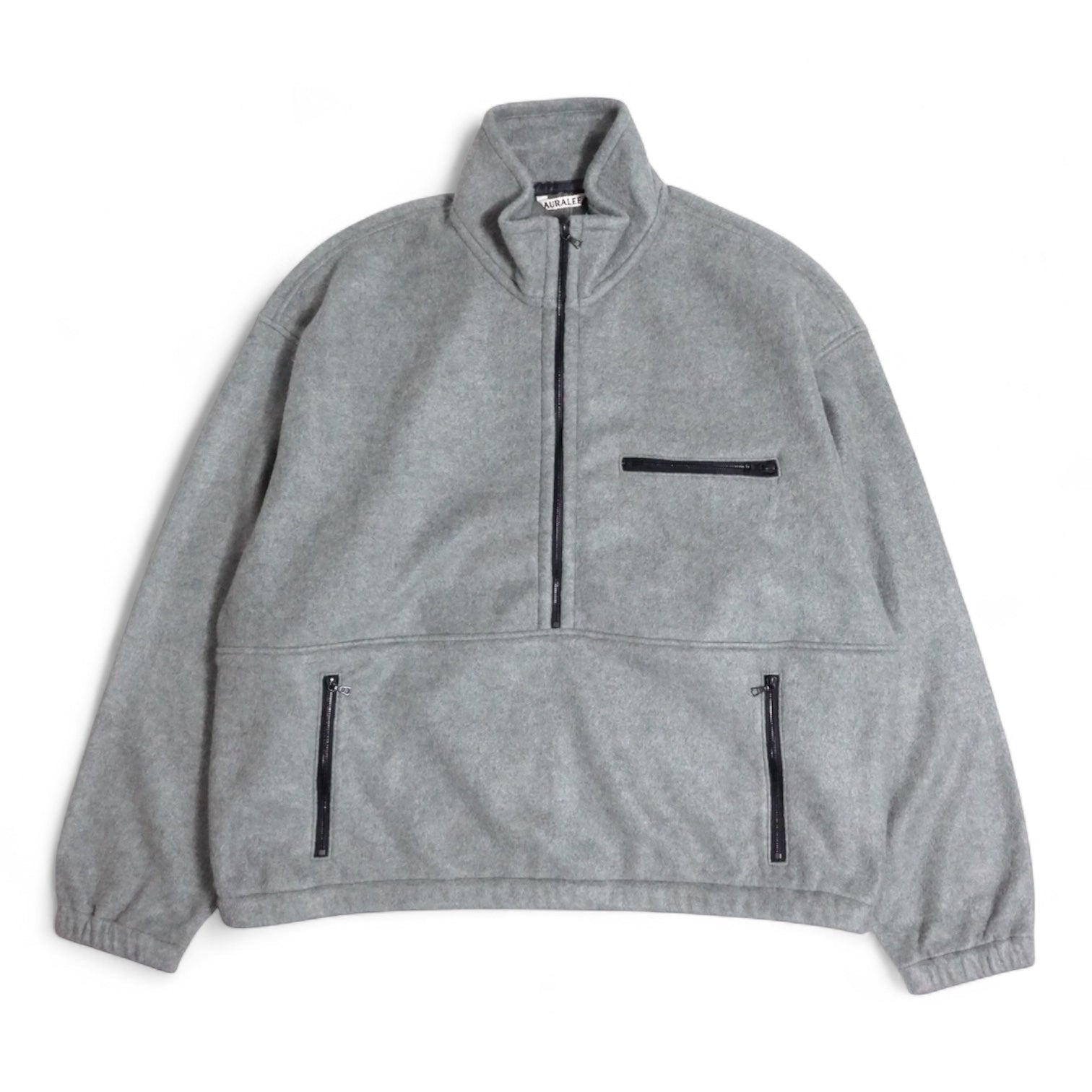 AURALEE 「PURE SILK COMFORT FLEECE HALF ZIP P/O / TOP GRAY」 – SISTER