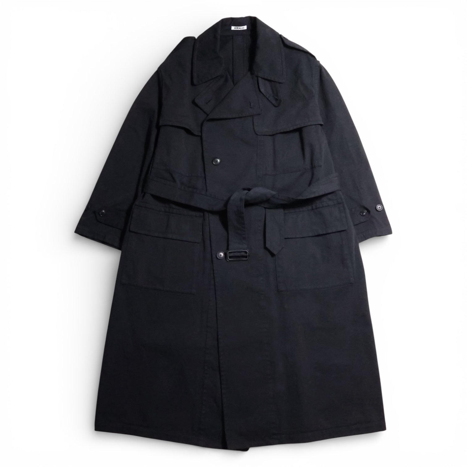 AURALEE「GARMENT-DYED TEXTURED CHINO COAT / BLACK」 – SISTER