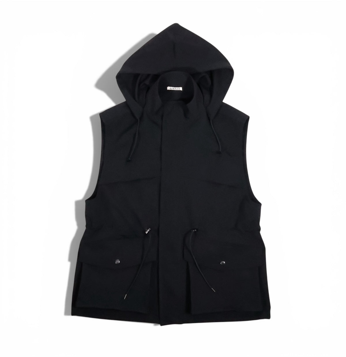 AURALEE「WOOL MAX CANVAS OVER VEST / BLACK」 – SISTER