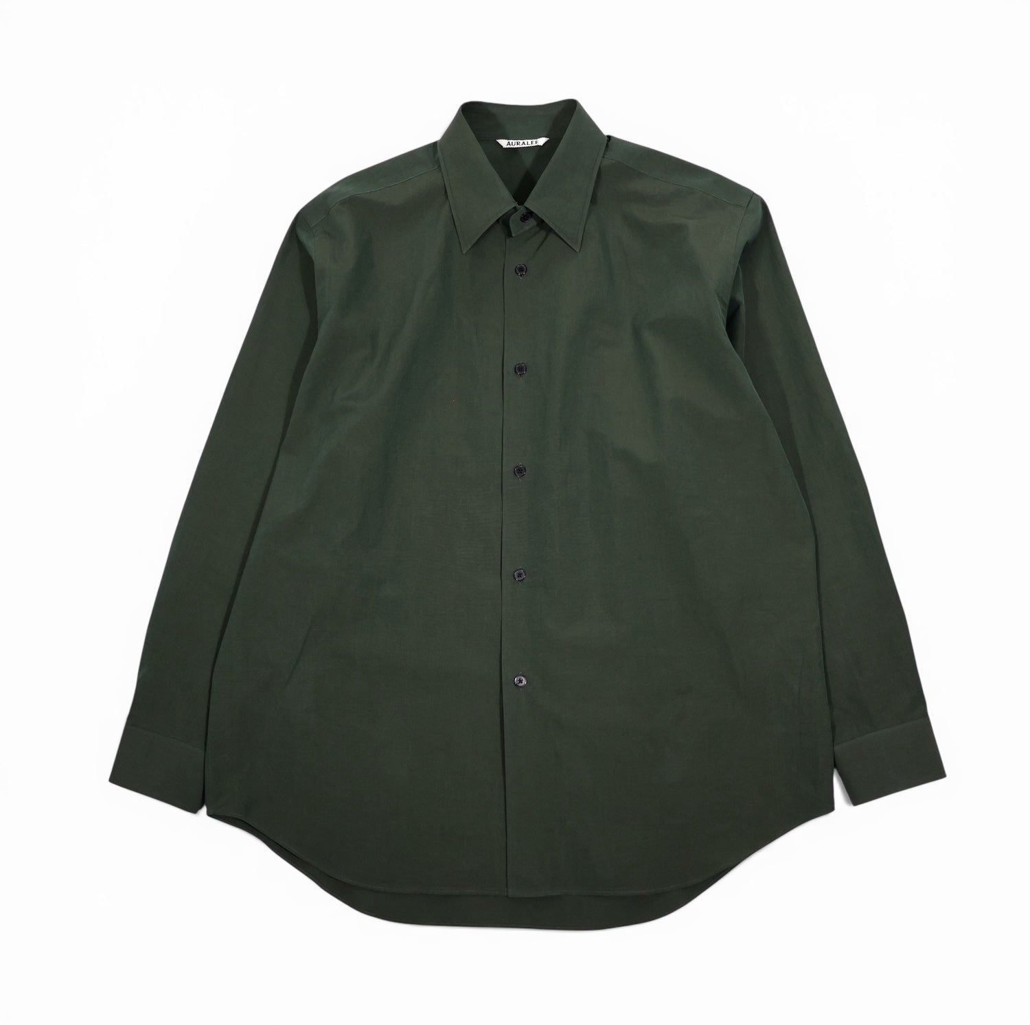 AURALEE 「WASHED FINX WEATHER CHAMBRAY SHIRT / DARK OLIVE」 – SISTER