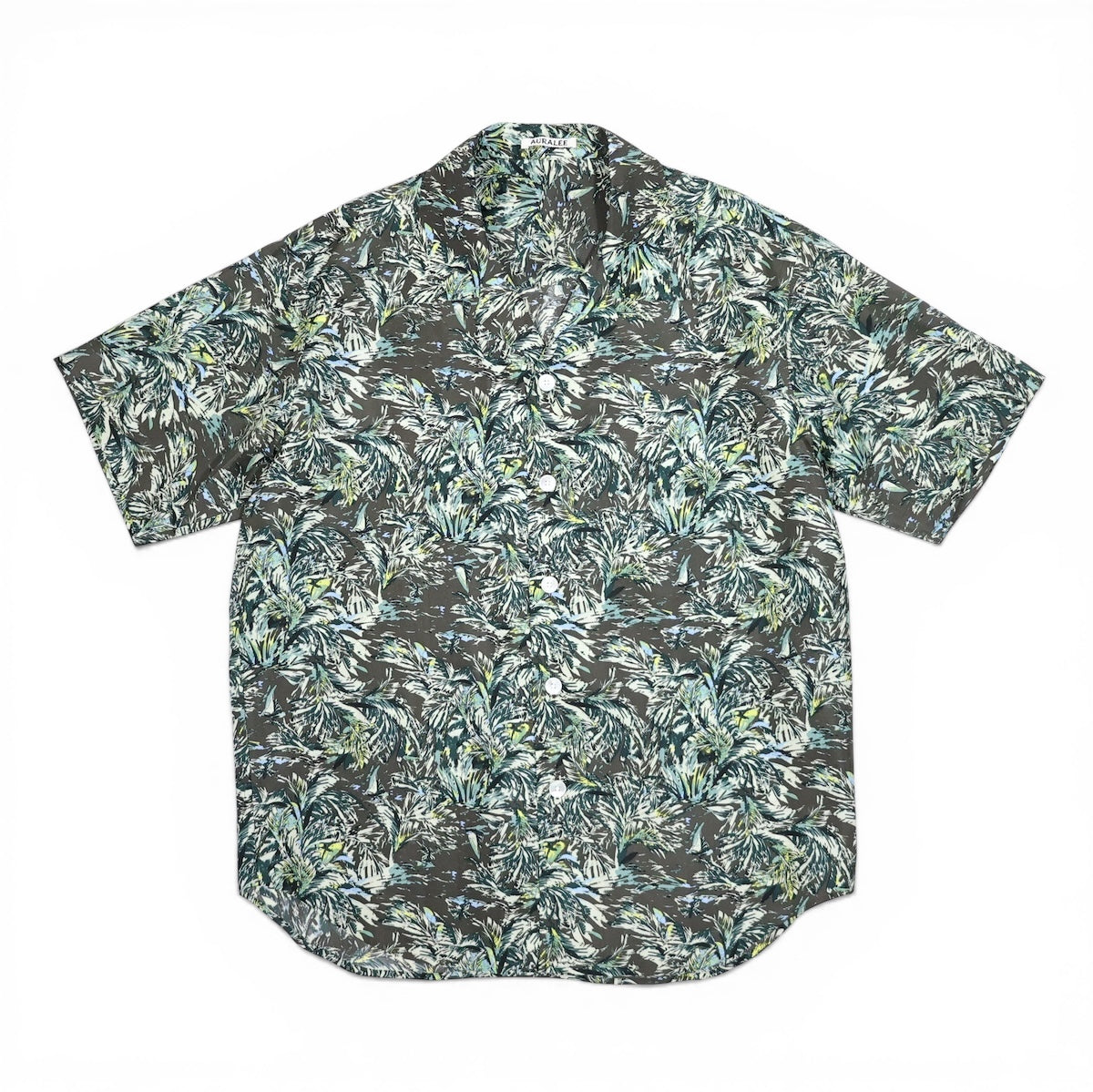 AURALEE「PRINTED AIRY SILK HALF-SLEEVED SHIRT / DARK BROWN」 – SISTER