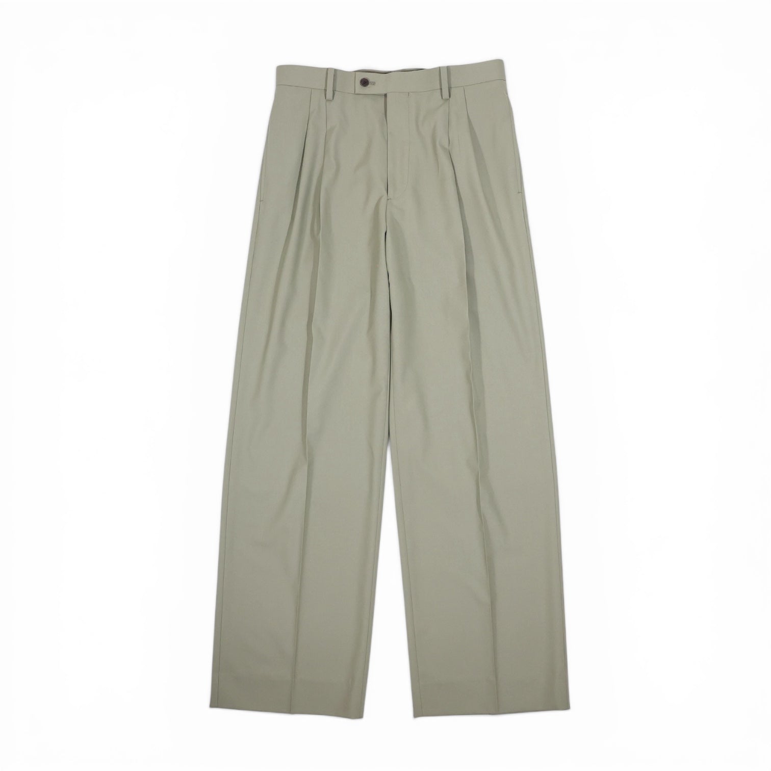 藤　トロピカルファイン　ガラスなし AURALEE「ULTRA FINE TROPICAL WOOL TWO-TUCK SLACKS / LIGHT KHAKI