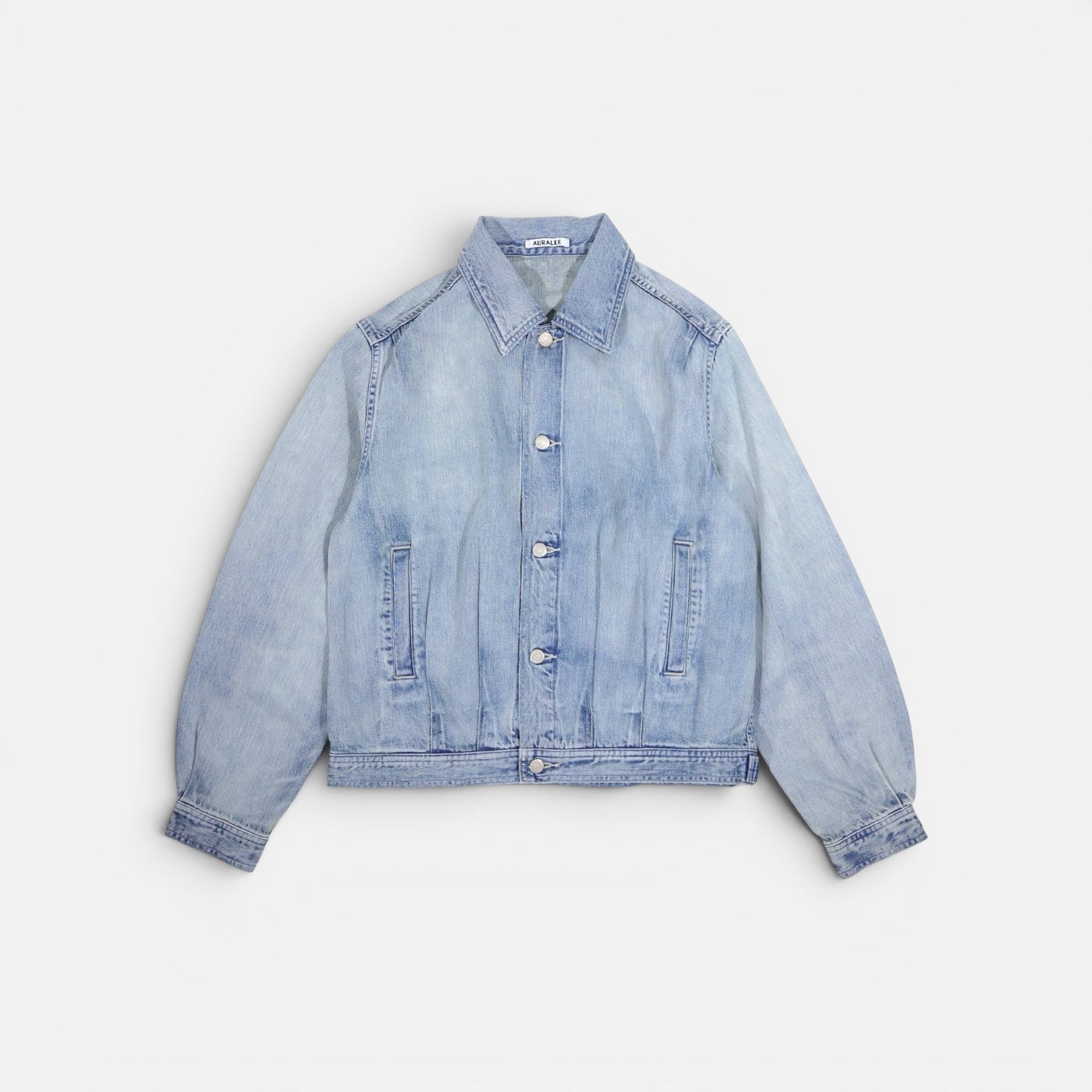 AURALEE 「FADED SELVEDGE LIGHT DENIM BLOUSON / LIGHT INDIGO」 – SISTER