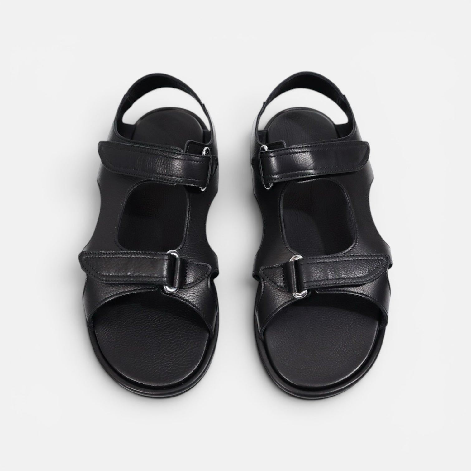 AURALEE「SOFT LEATHER DOUBLE STRAP SANDALS / BLACK」 – SISTER