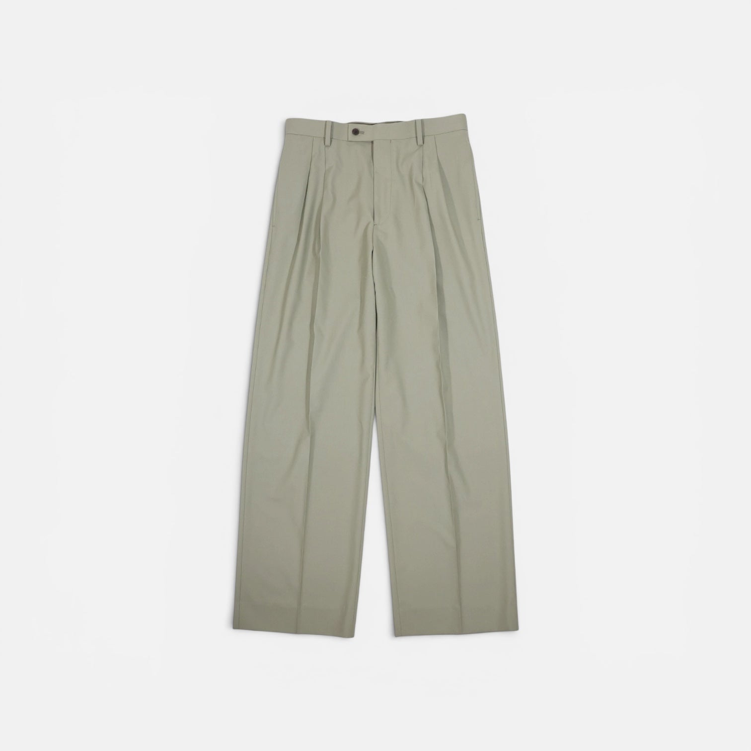 AURALEE「ULTRA FINE TROPICAL WOOL TWO-TUCK SLACKS / LIGHT KHAKI