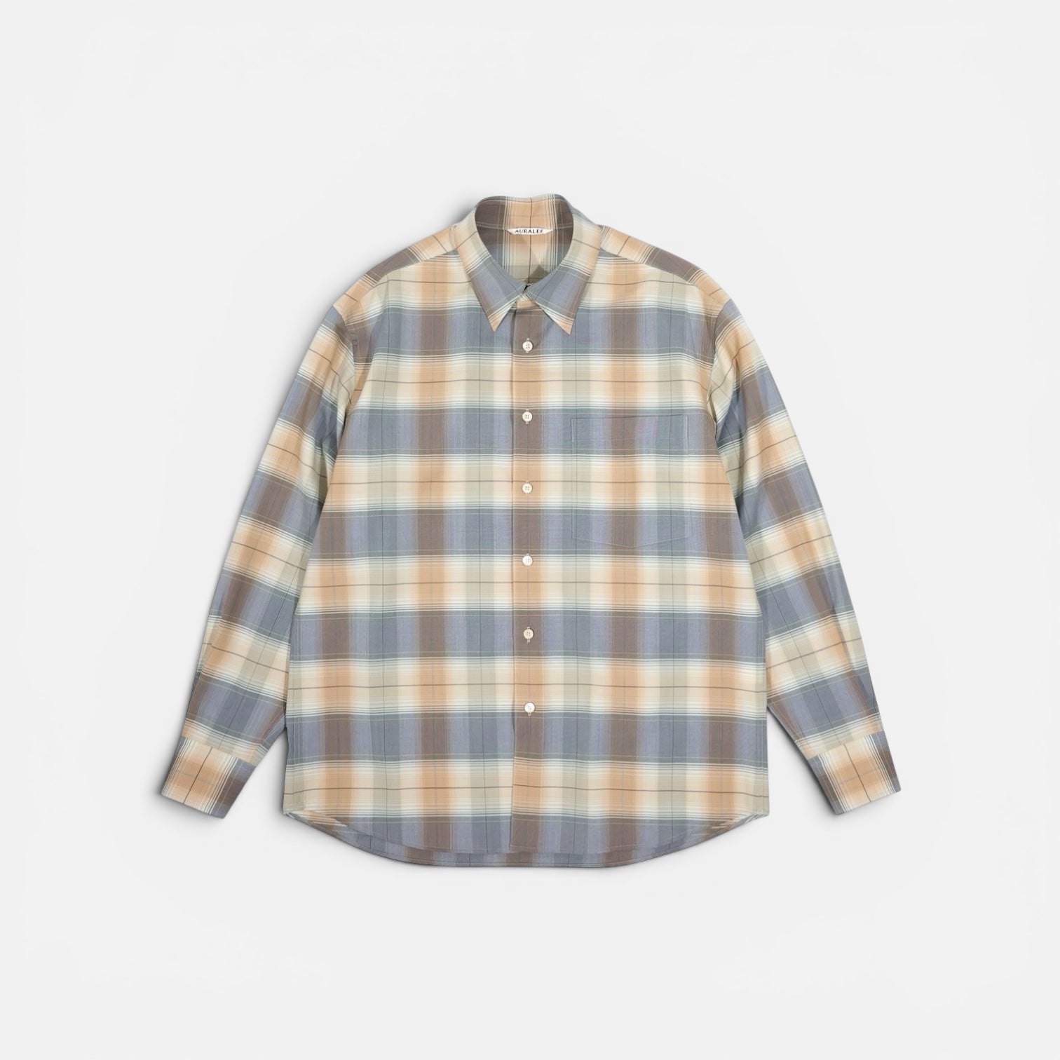 AURALEE 「SUPER LIGHT WOOL CHECK SHIRTS / LIGHT BROWN CHECK」 – SISTER