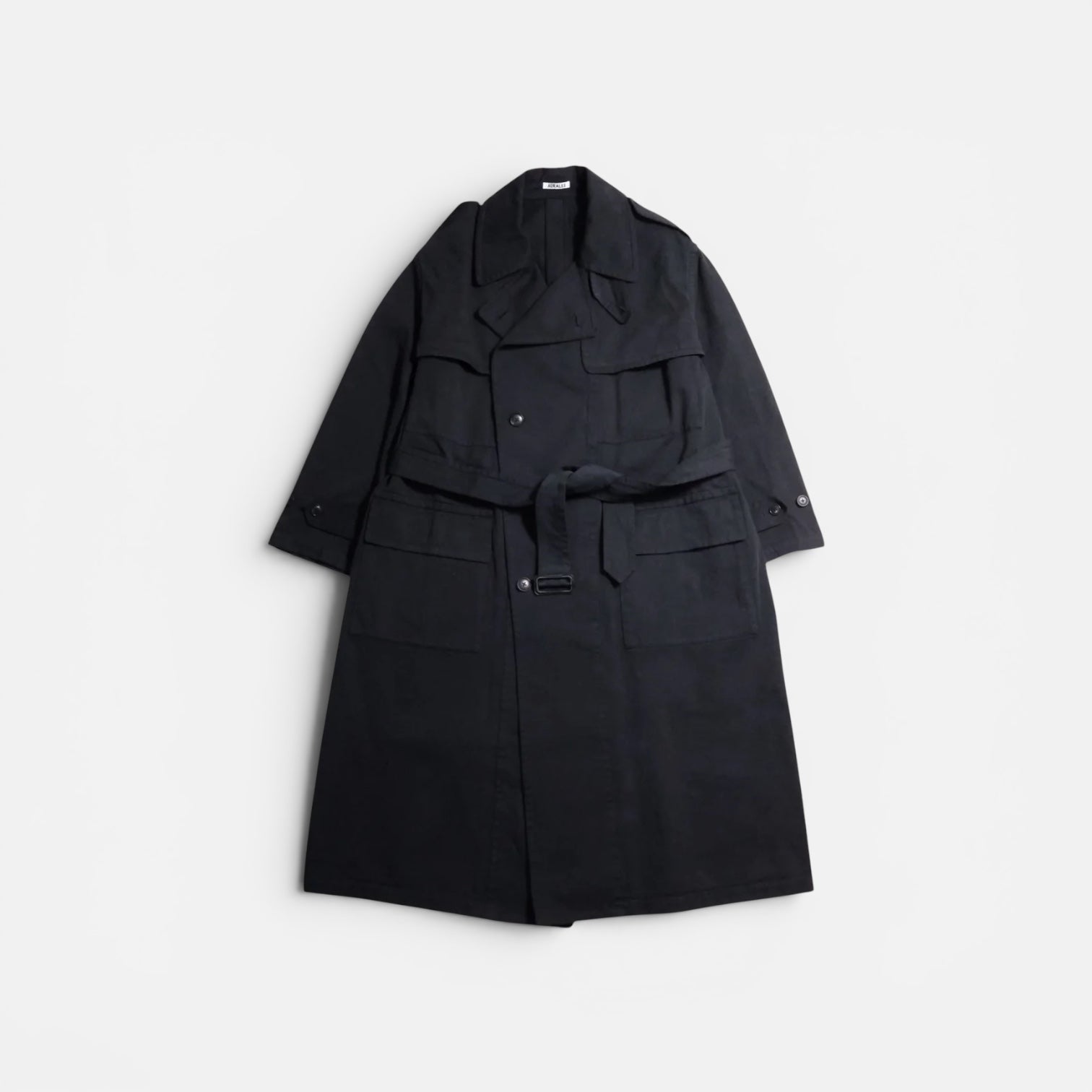 AURALEE「GARMENT-DYED TEXTURED CHINO COAT / BLACK」 – SISTER