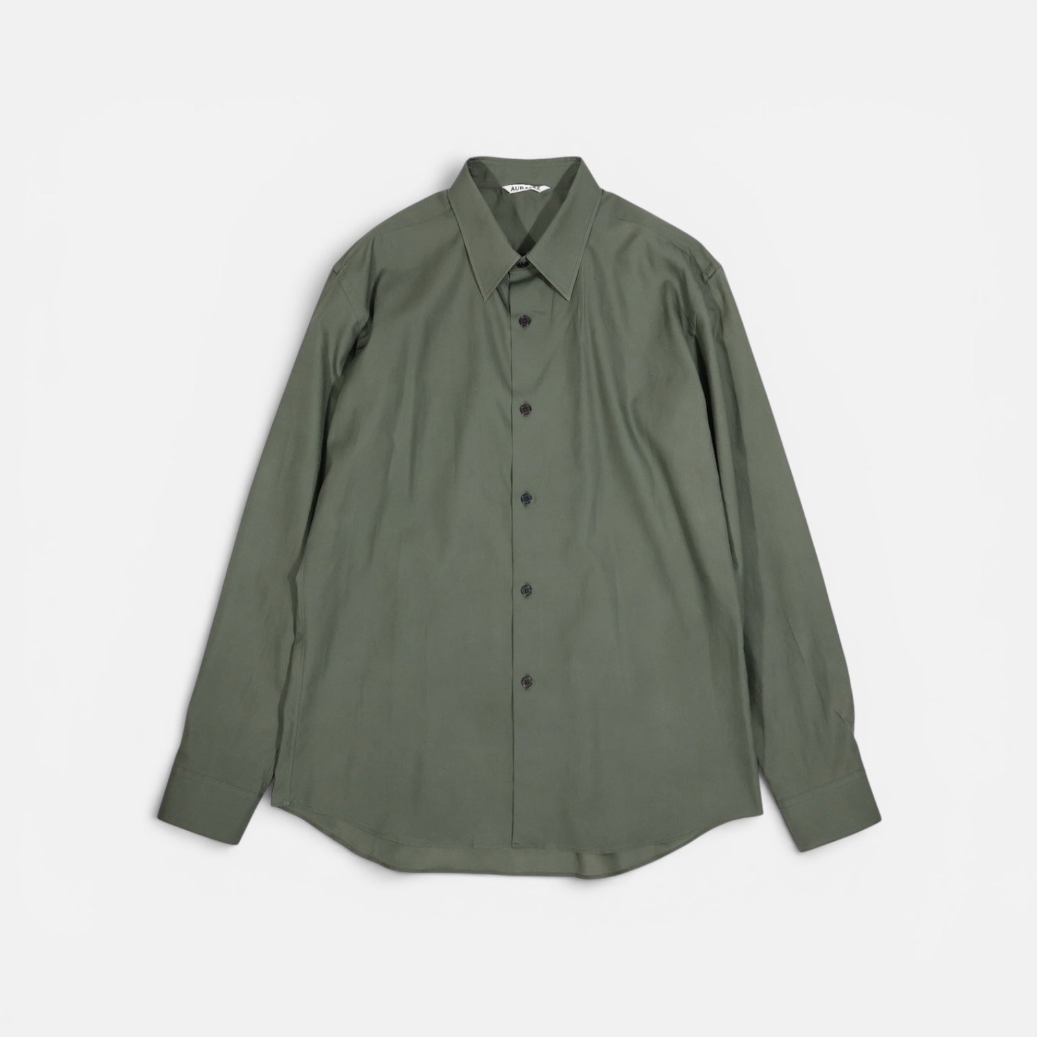 AURALEE 「WASHED FINX TWILL SLIM SHIRT / DARK OLIVE」 – SISTER