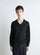 LEMAIRE 「V NECK SWEATER ANTHRACITE」
