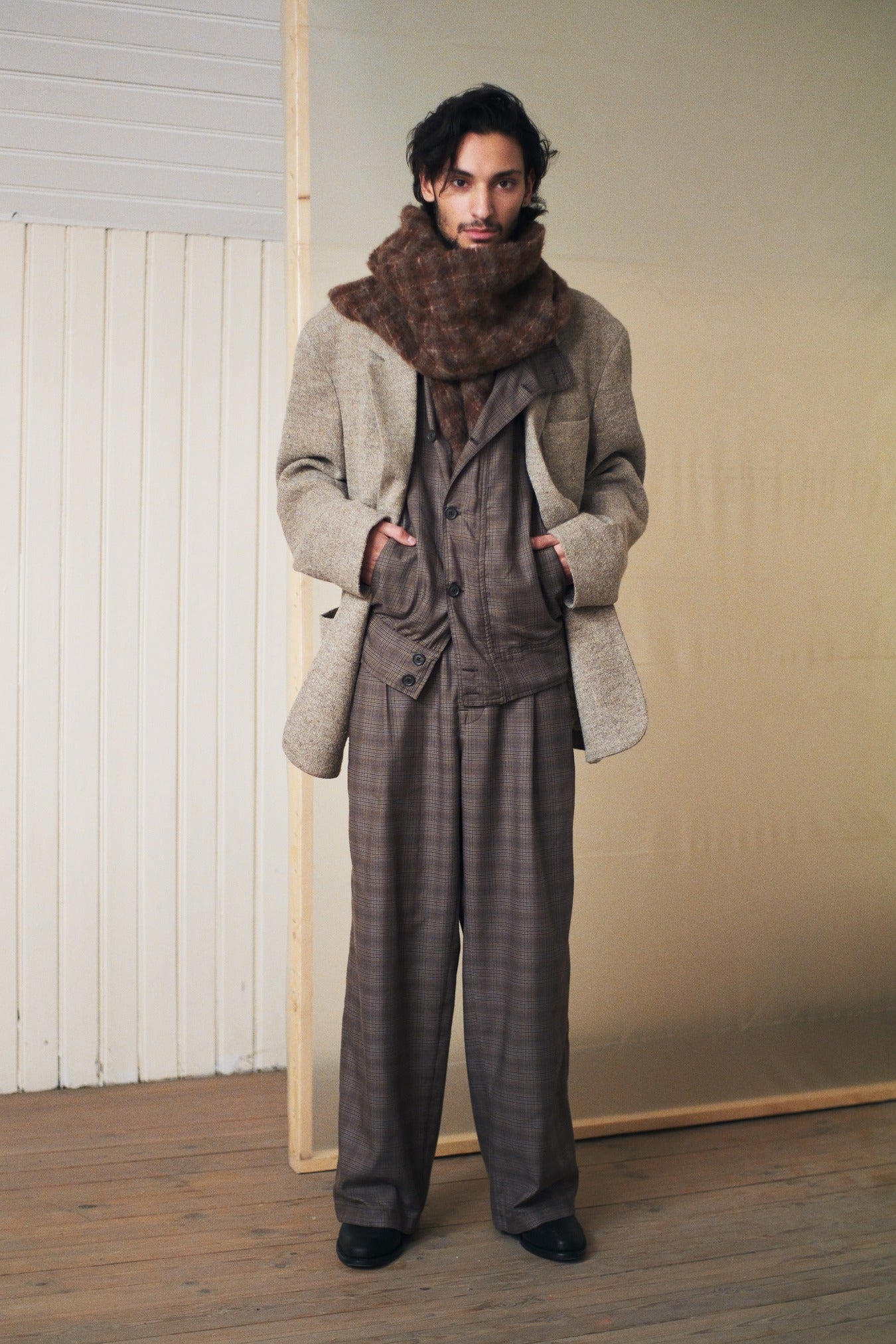 OUR LEGACY 「ESTATE SCARF DORF CHECK FUZZY ALPACA」 – SISTER