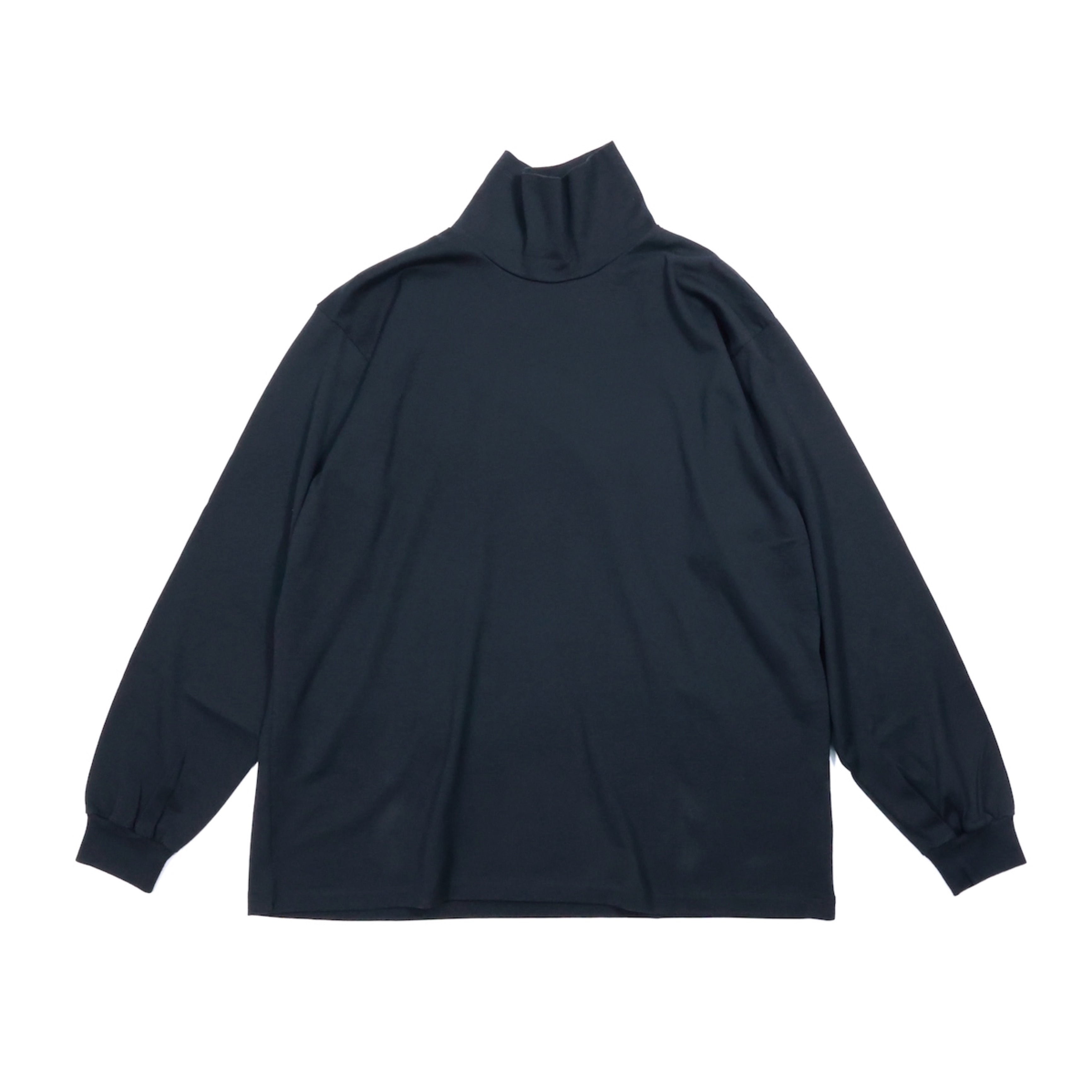AURALEE 「LUSTER PLATING HI NECK L/S TEE – BLACK」 – SISTER