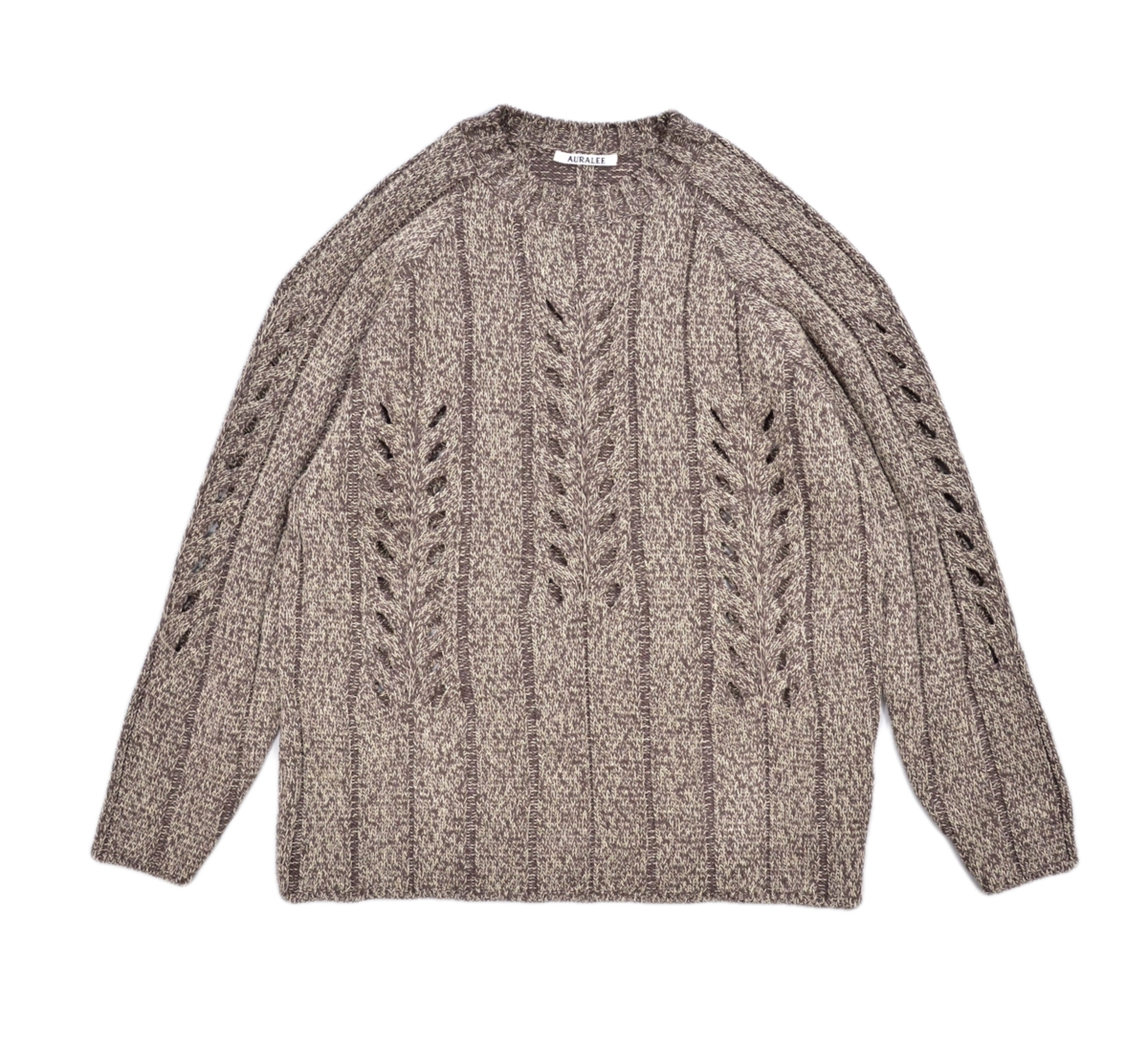 AURALEE MIX BOUCLE MESH KNIT P/O | hartwellspremium.com