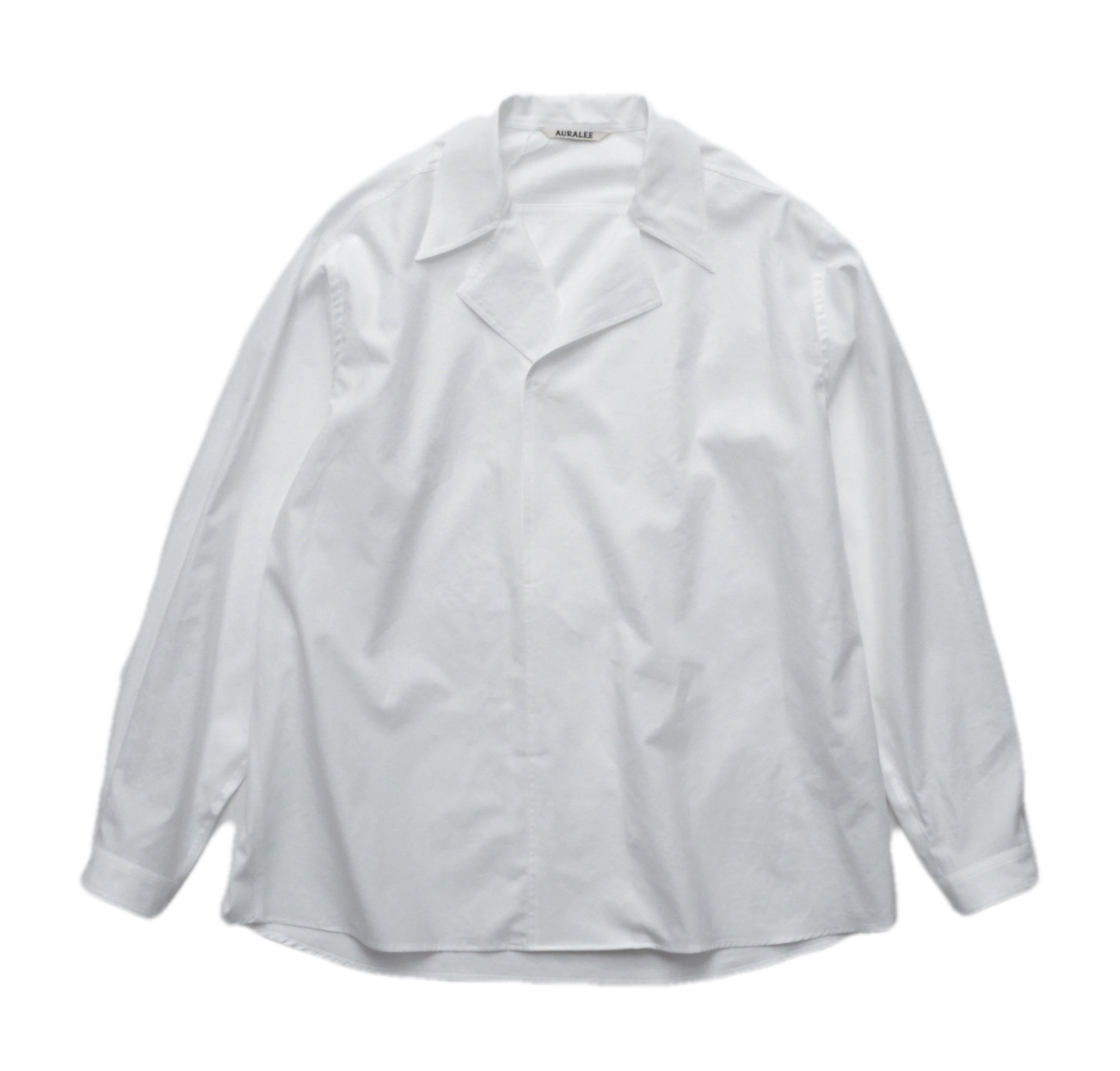 AURALEE 「WASHED FINX TWILL P/O SHIRTS – WHITE」 – SISTER