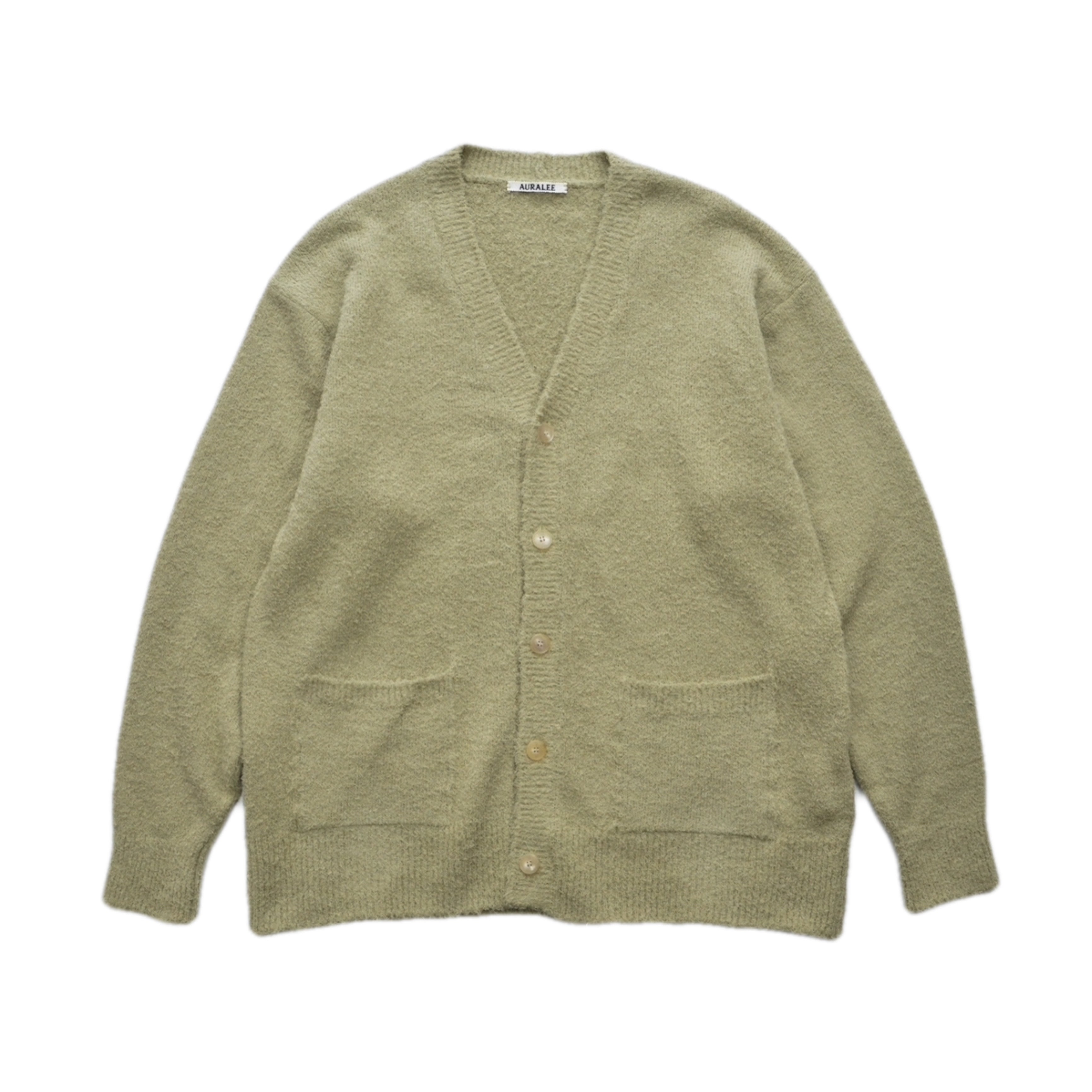 2回着用の美品AURALEE CUT SHAGGY KNIT CARDIGAN - トップス